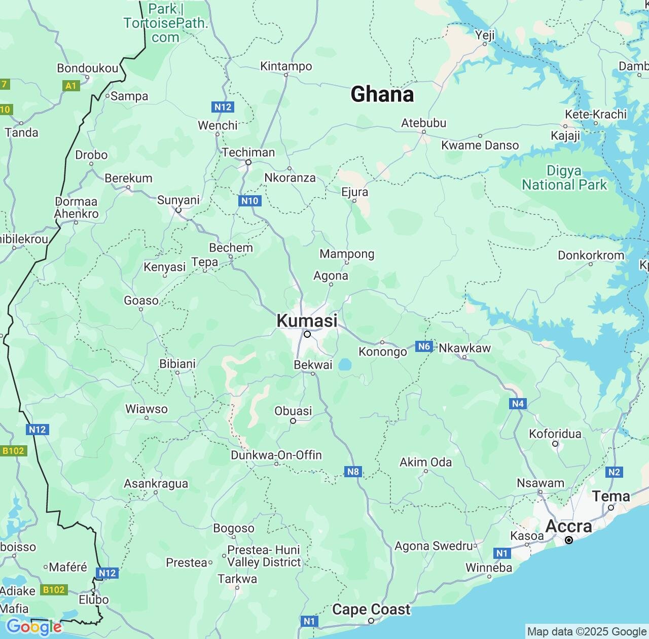 Map image for Intellectual Property Lawyers in Ashanti and Ghana IP firms at coordinates  ; .