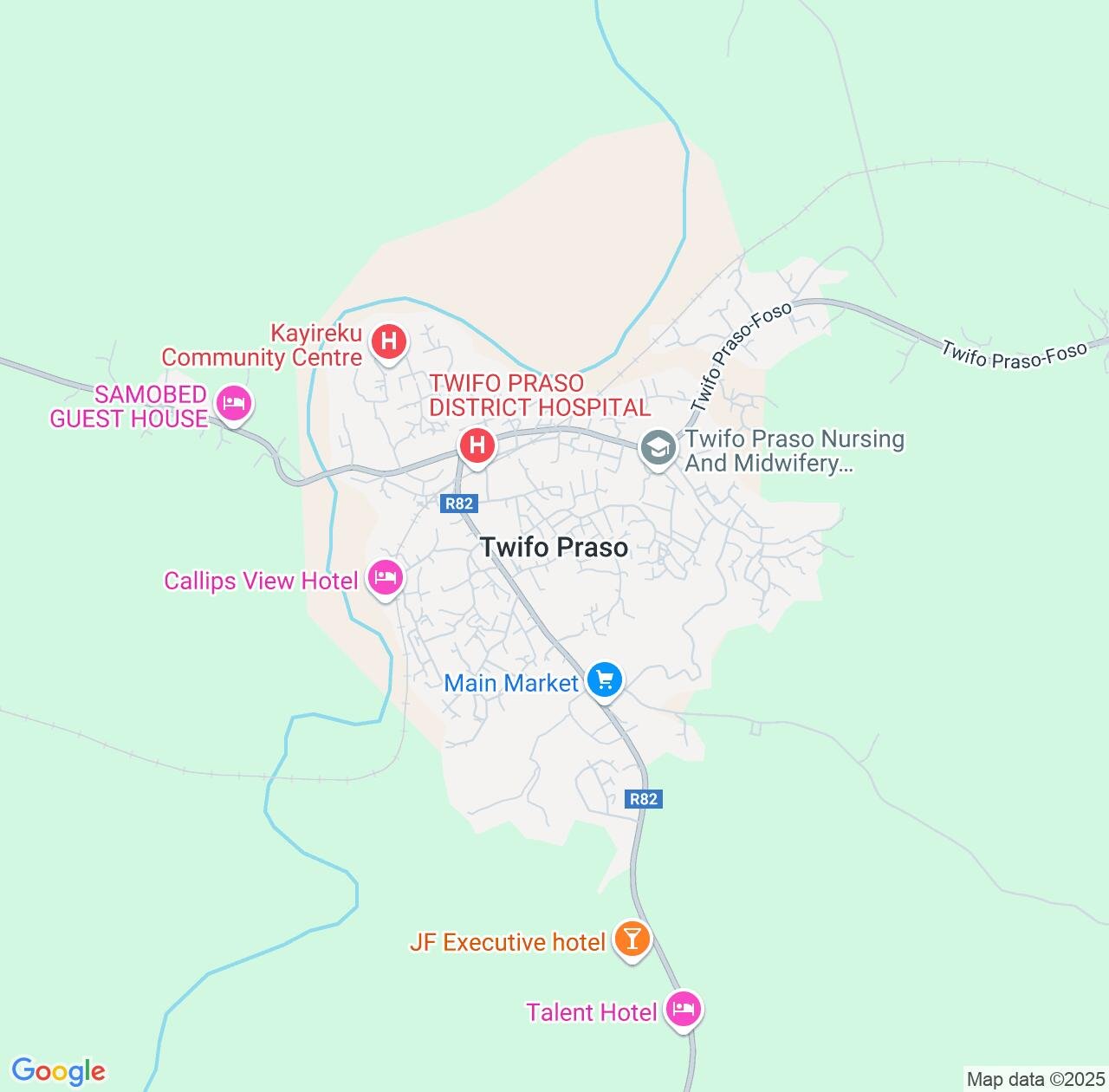 Map image for Intellectual Property Lawyers in Twifu Praso and Central IP firms at coordinates  ; .