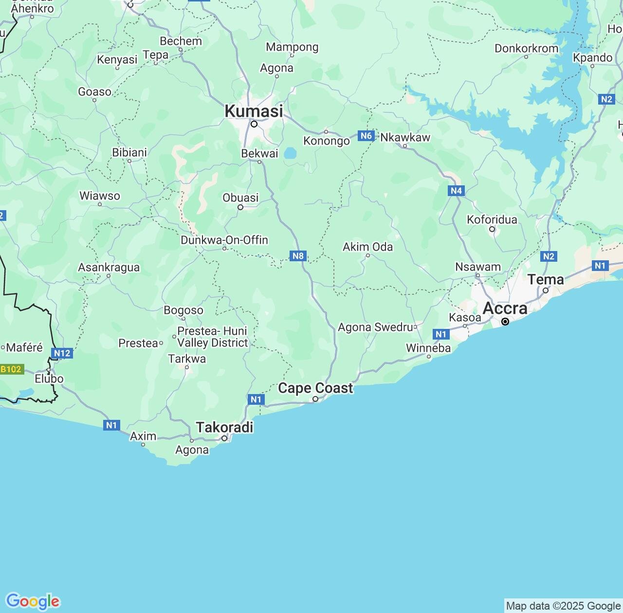Map image for Intellectual Property Lawyers in Central and Ghana IP firms at coordinates  ; .