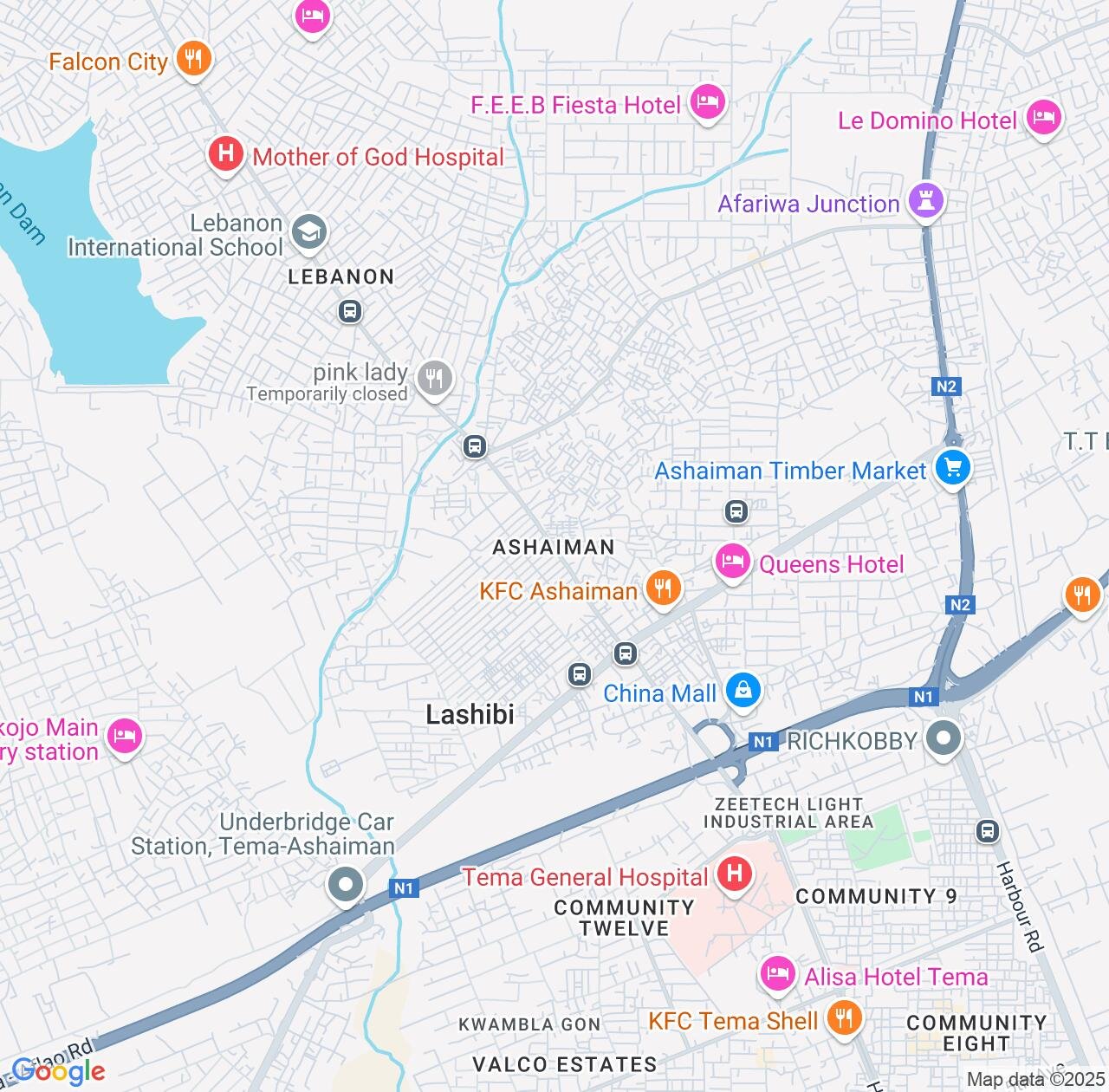 Map image for Intellectual Property Lawyers in Ashaiman and Greater Accra IP firms at coordinates  ; .