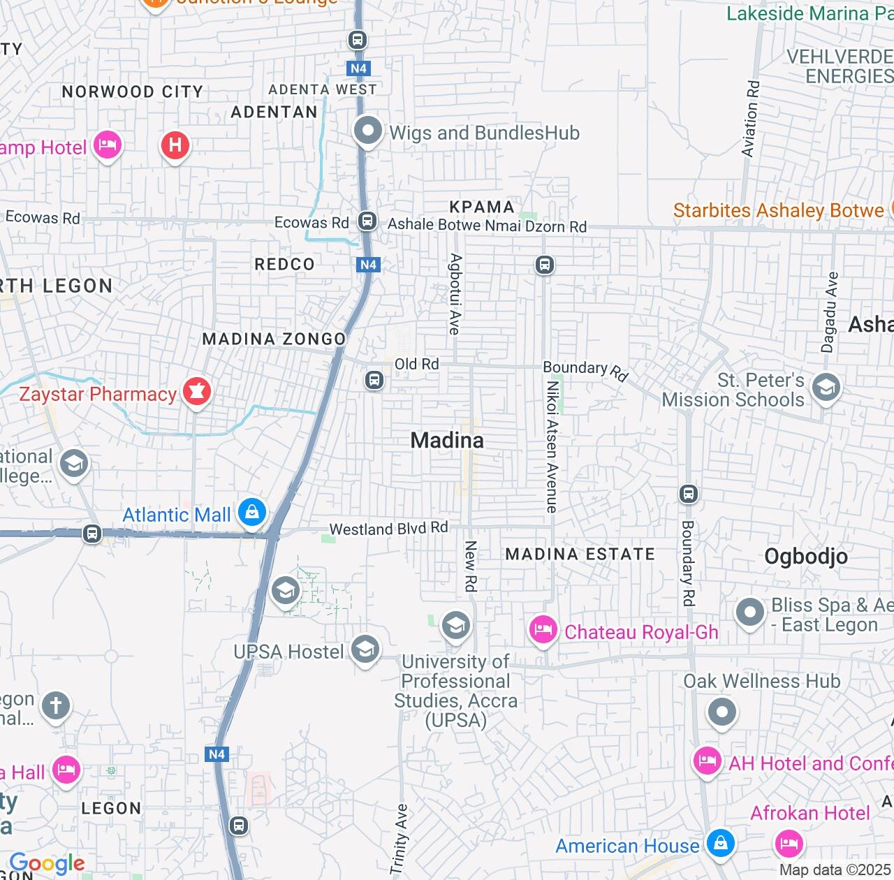 Map image for Intellectual Property Lawyers in Medina Estates and Greater Accra IP firms at coordinates  ; .