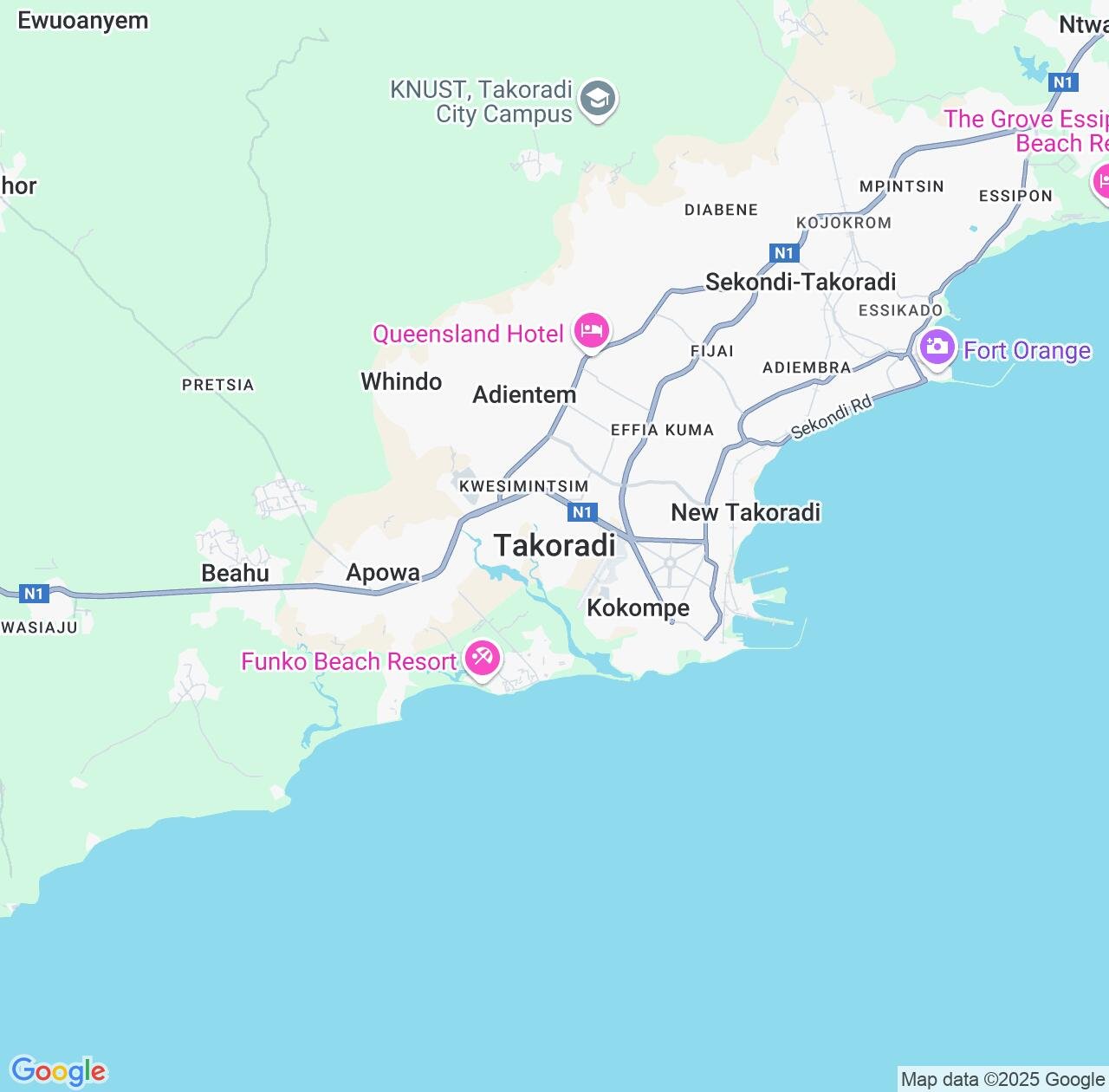 Map image for Intellectual Property Lawyers in Takoradi and Western IP firms at coordinates  ; .