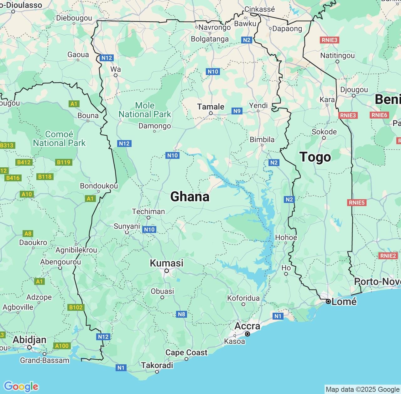 Map image for Intellectual Property Lawyers in Ghana and Africa IP firms at coordinates  ; .