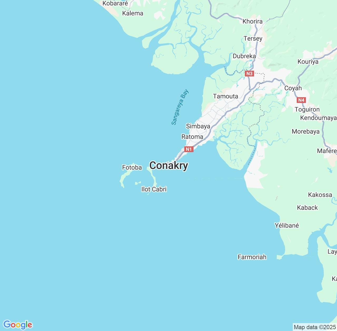 Map image for Intellectual Property Lawyers in Conakry and Guinea IP firms at coordinates  ; .
