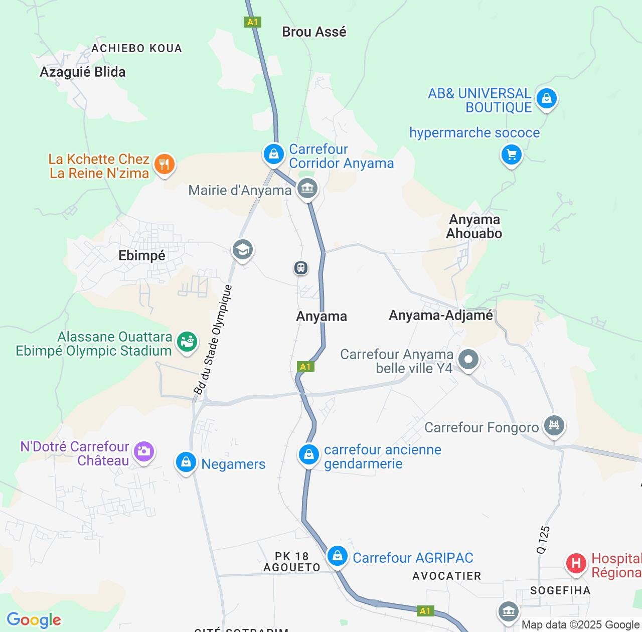 Map image for Intellectual Property Lawyers in Anyama and Abidjan Autonomous District IP firms at coordinates  ; .