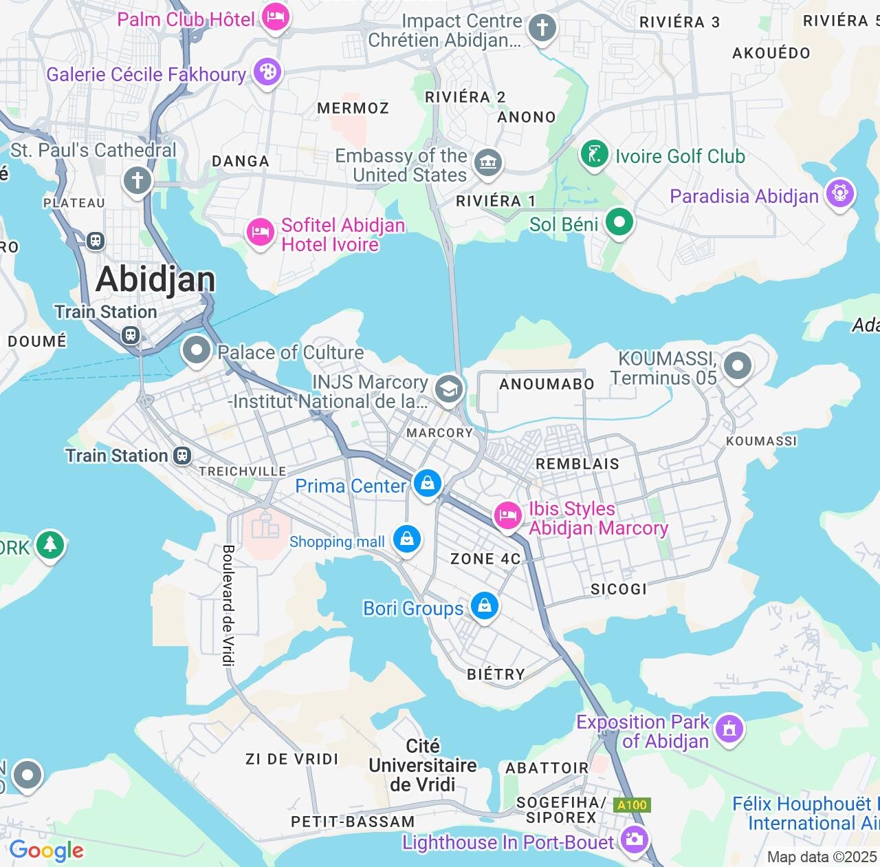 Map image for Intellectual Property Lawyers in Marcory and Abidjan Autonomous District IP firms at coordinates  ; .