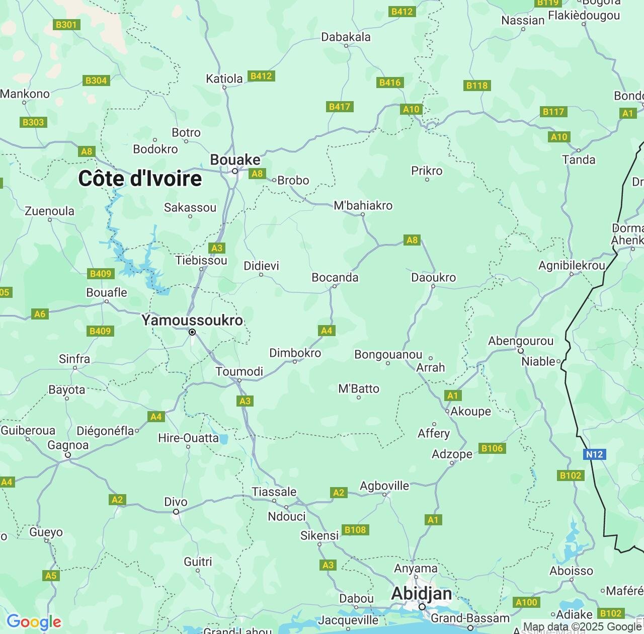 Map image for Intellectual Property Lawyers in Yamoussoukro and Lacs District IP firms at coordinates  ; .