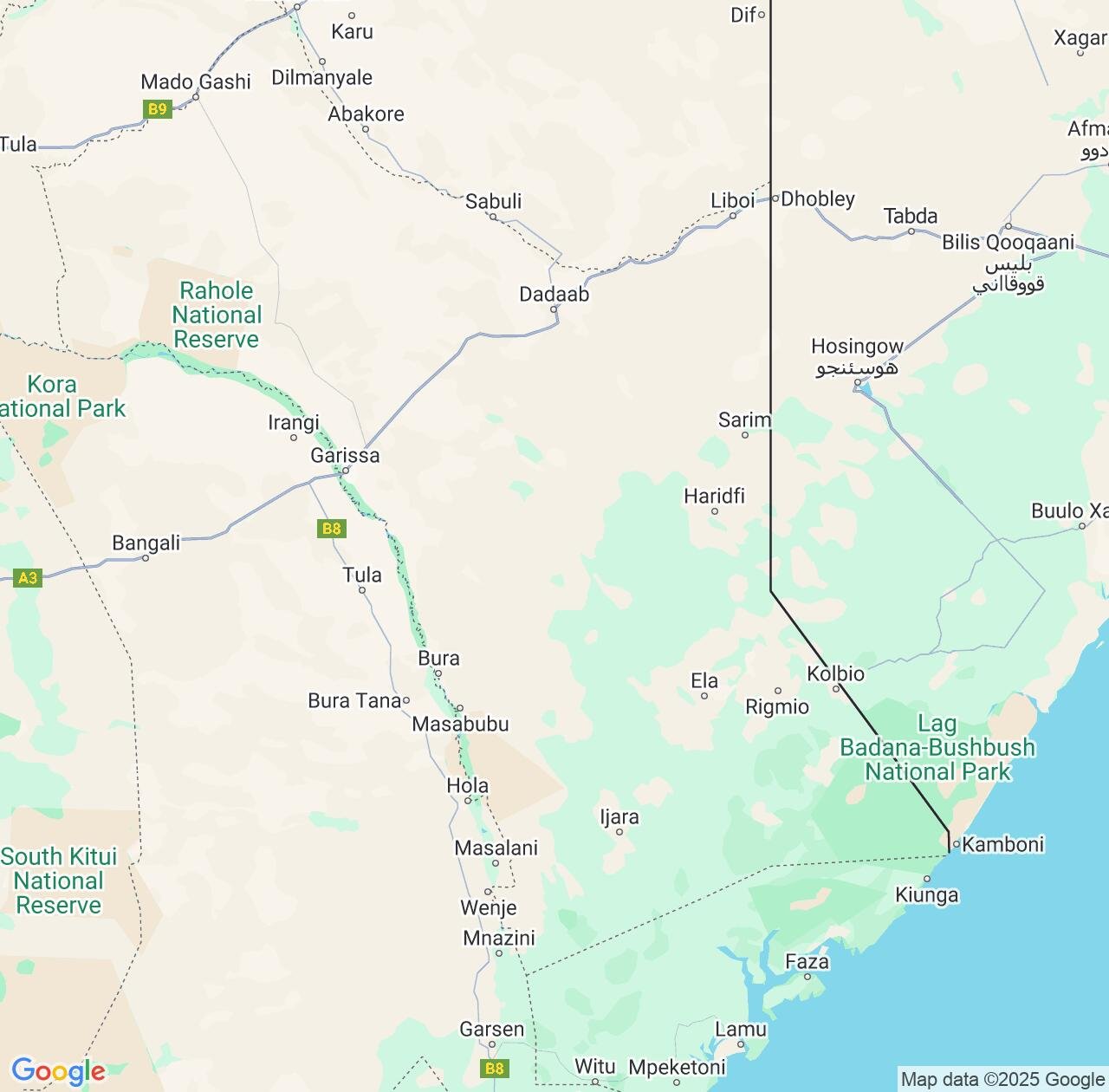 Map image for Intellectual Property Lawyers in Garissa County and Kenya IP firms at coordinates  ; .