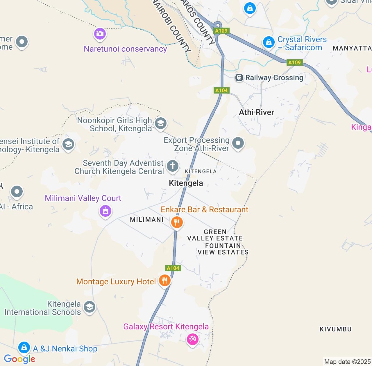 Map image for Intellectual Property Lawyers in Kitengela and Kajiado County IP firms at coordinates  ; .