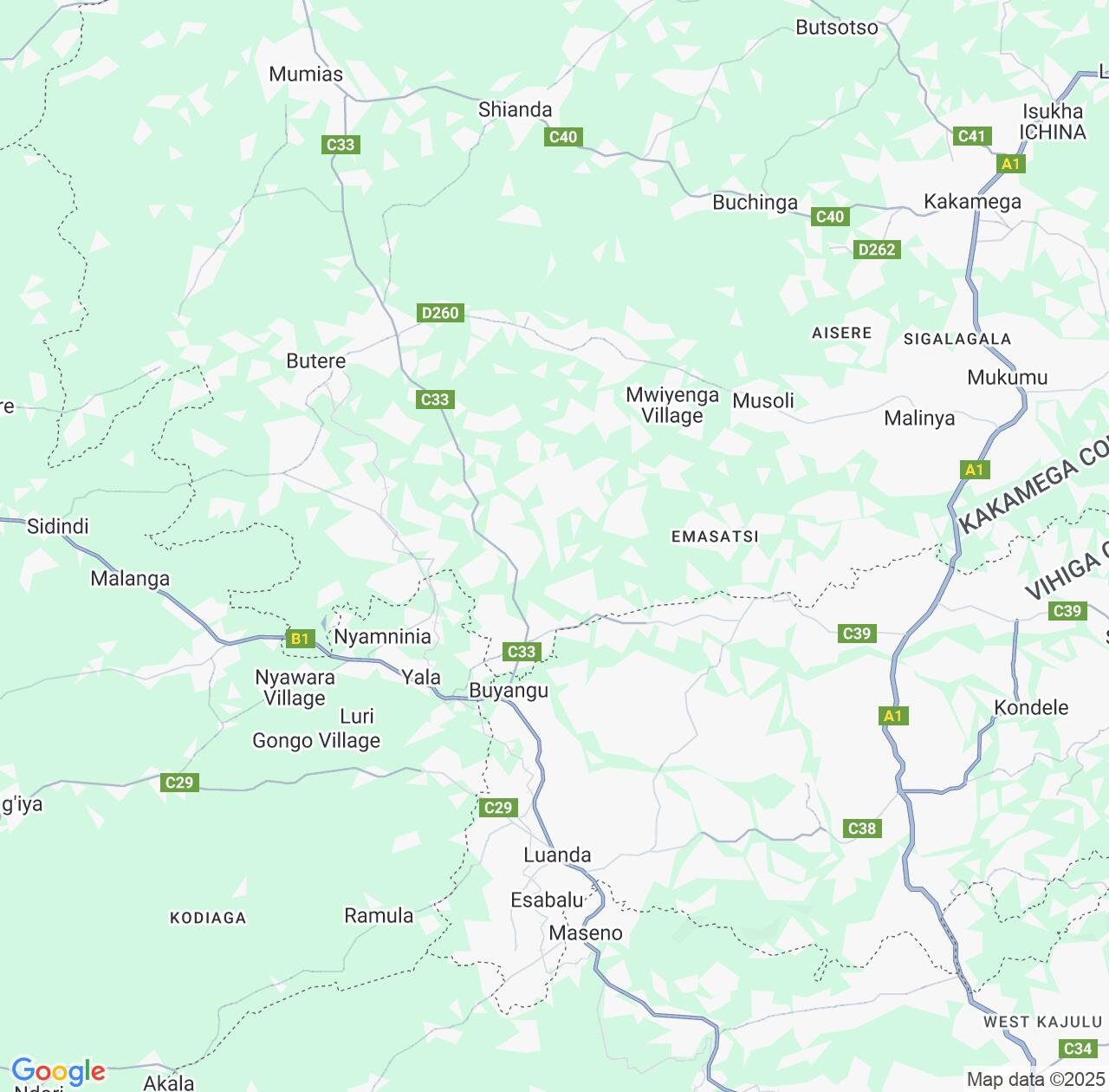 Map image for Intellectual Property Lawyers in Khwisero and Kakamega County IP firms at coordinates  ; .