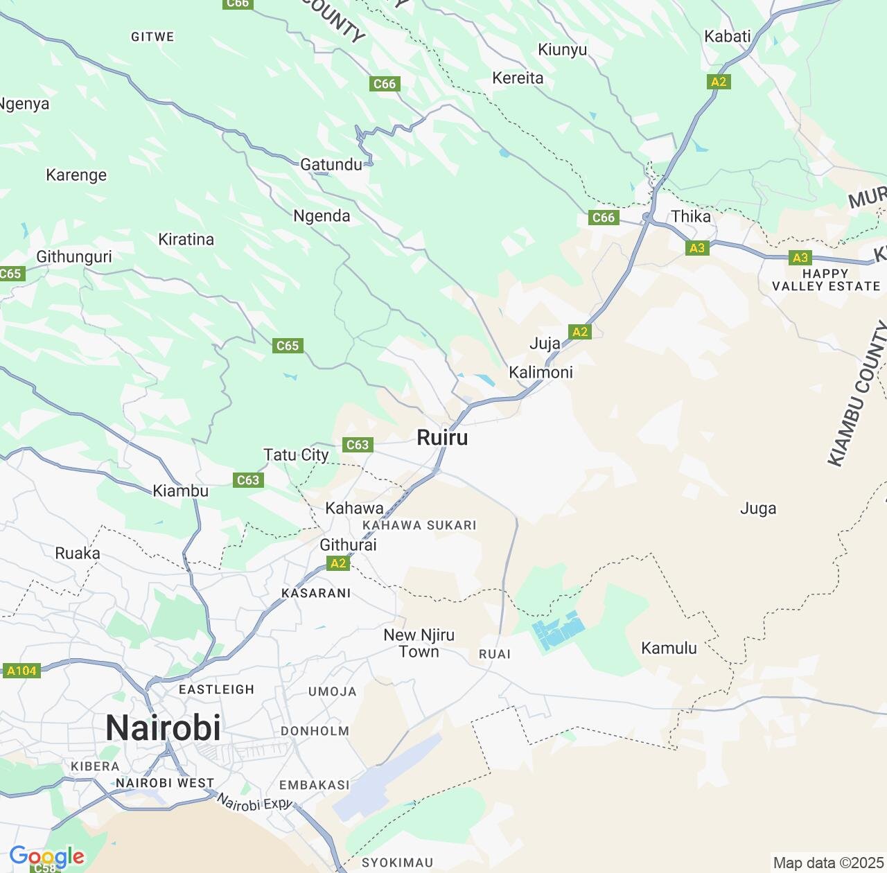 Map image for Intellectual Property Lawyers in Ruiru and Kiambu County IP firms at coordinates  ; .