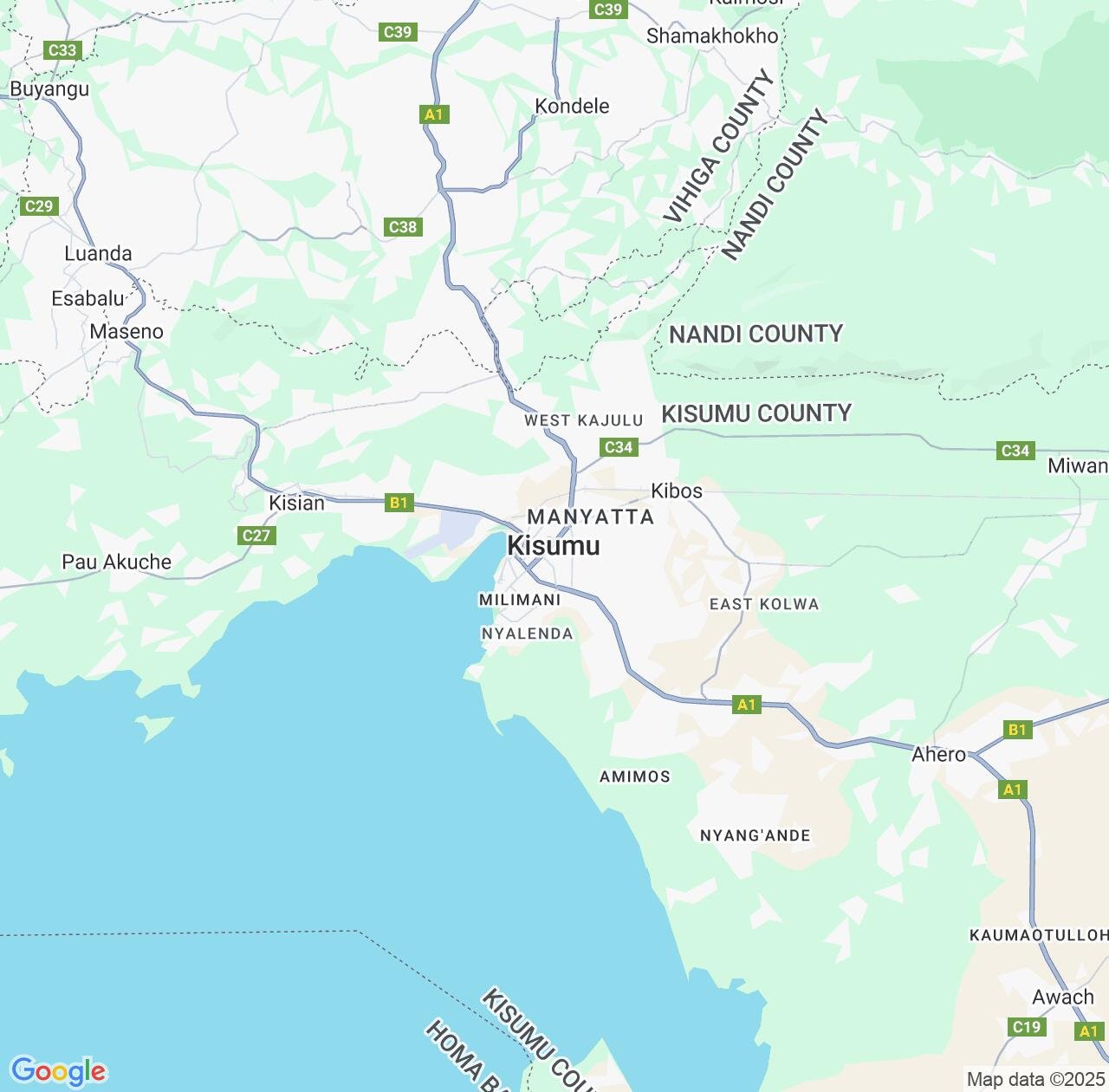 Map image for Intellectual Property Lawyers in Kisumu and Kisumu County IP firms at coordinates  ; .