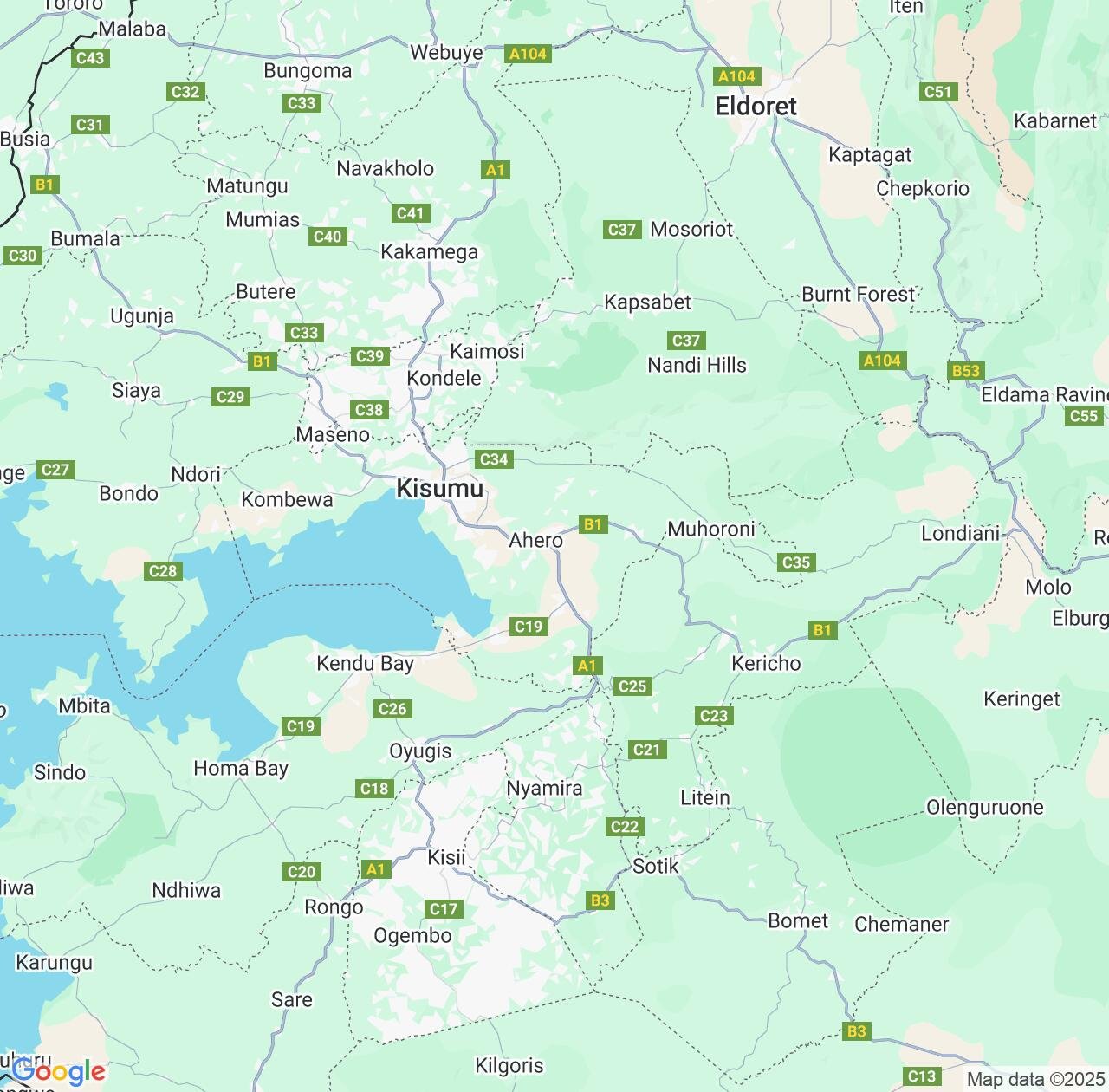 Map image for Intellectual Property Lawyers in Kisumu County and Kenya IP firms at coordinates  ; .