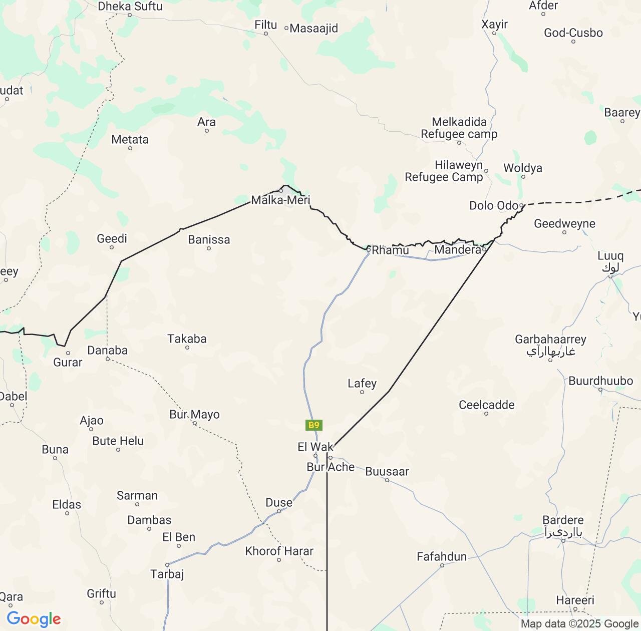 Map image for Intellectual Property Lawyers in Mandera County and Kenya IP firms at coordinates  ; .