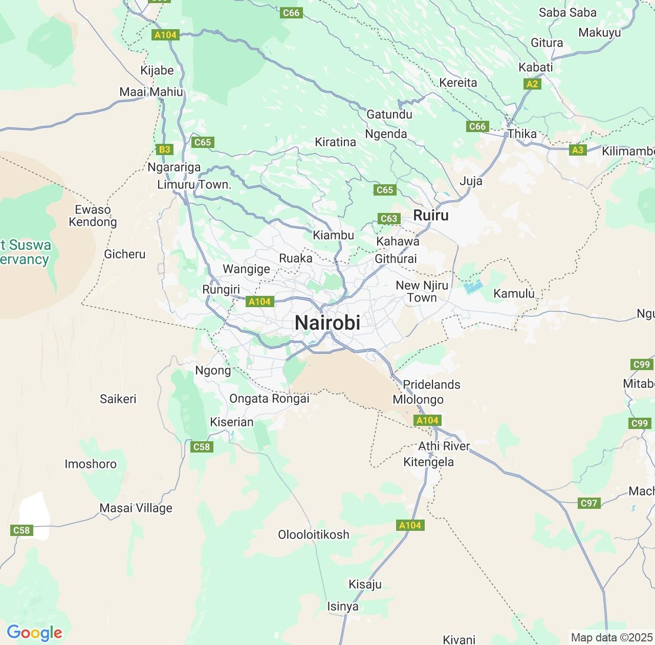 Map image for Intellectual Property Lawyers in Nairobi and Nairobi County IP firms at coordinates  ; .