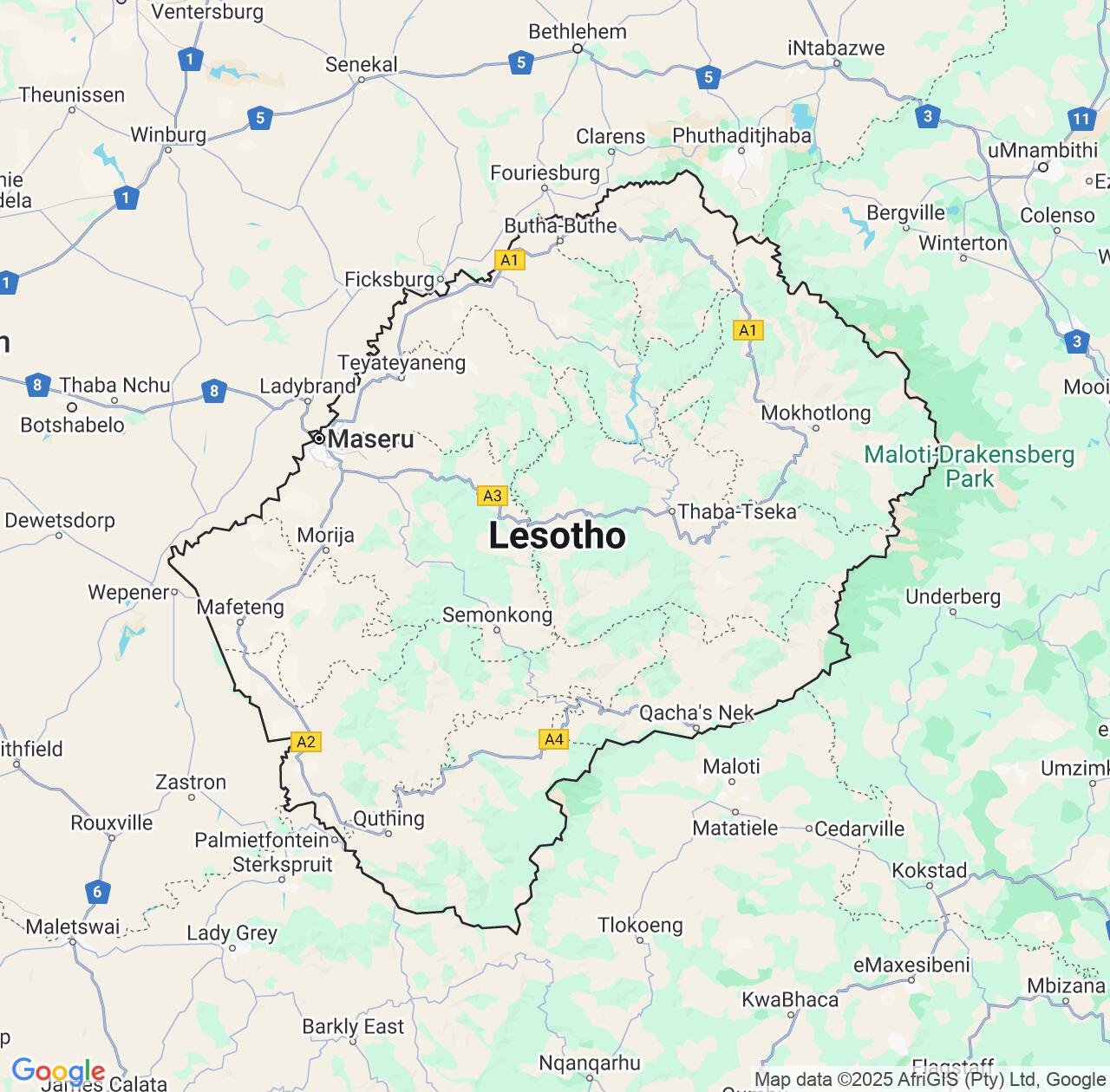 Map image for Intellectual Property Lawyers in Lesotho and Africa IP firms at coordinates  ; .