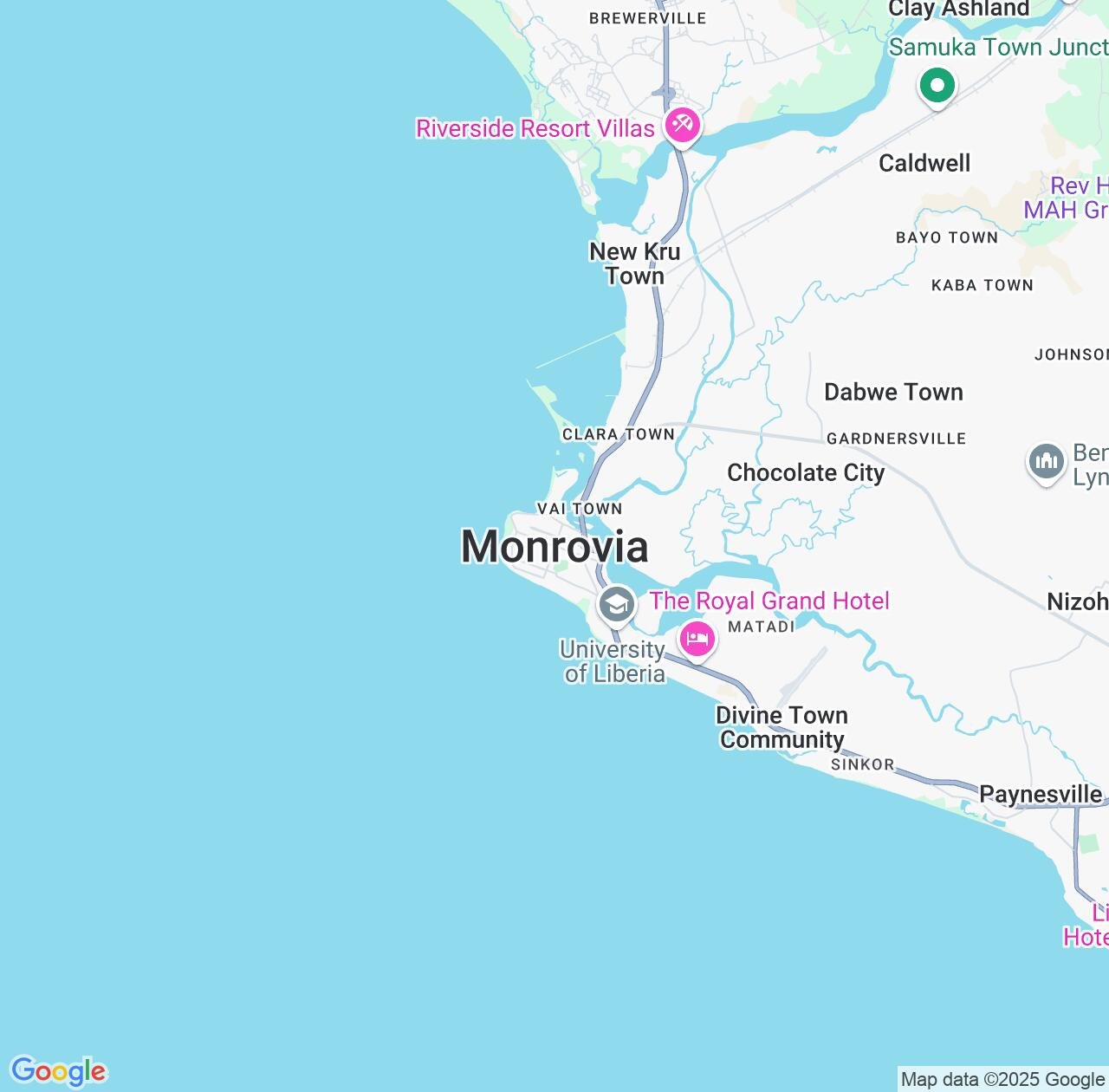 Map image for Intellectual Property Lawyers in Monrovia and Montserrado County IP firms at coordinates  ; .