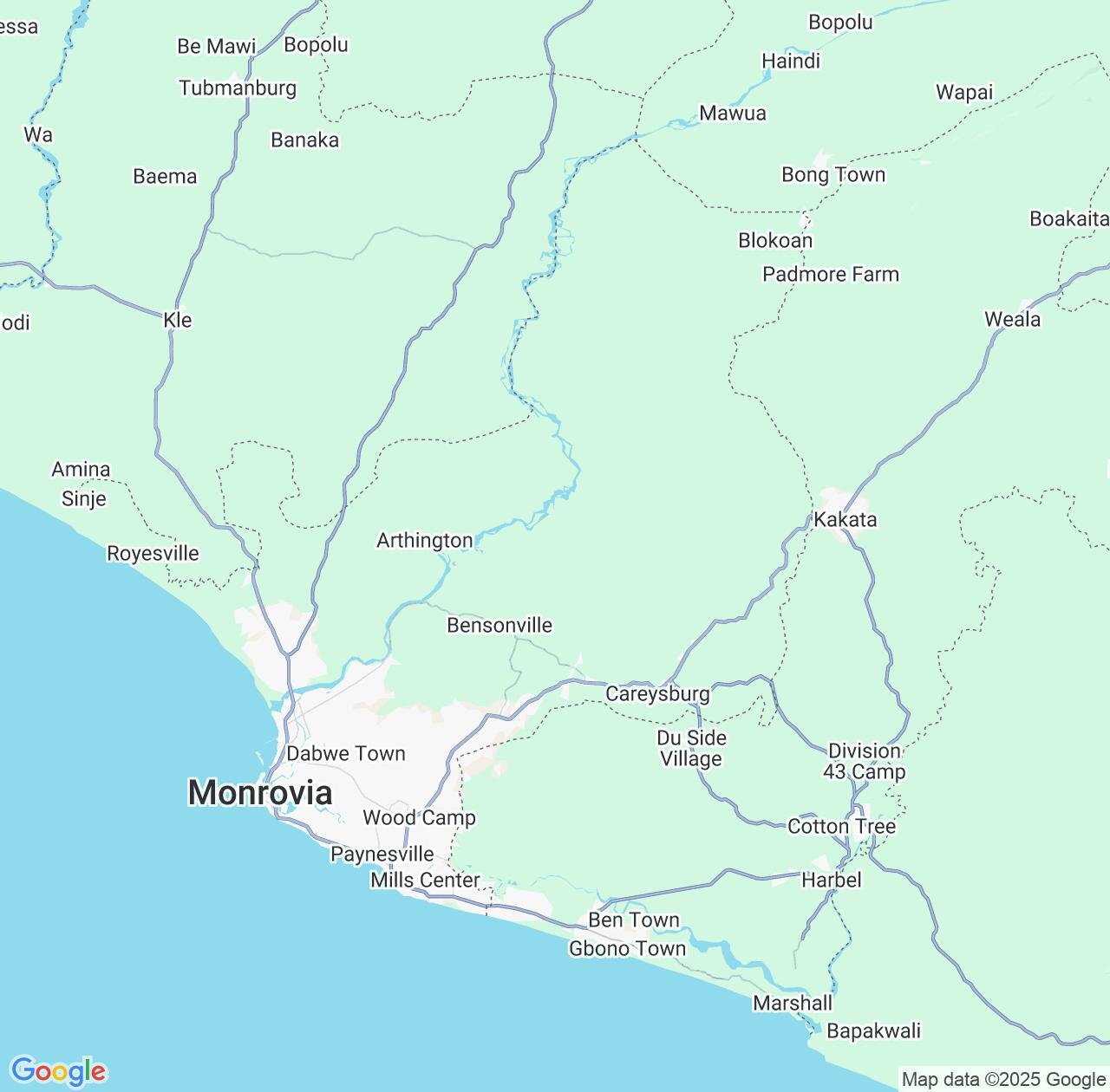 Map image for Intellectual Property Lawyers in Montserrado County and Liberia IP firms at coordinates  ; .