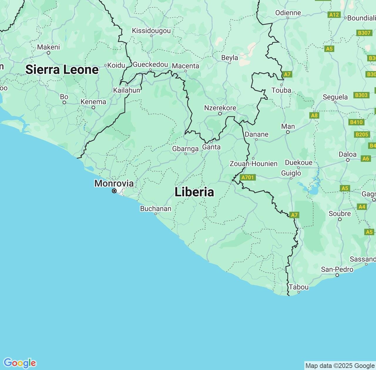 Map image for Intellectual Property Lawyers in Liberia and Africa IP firms at coordinates  ; .