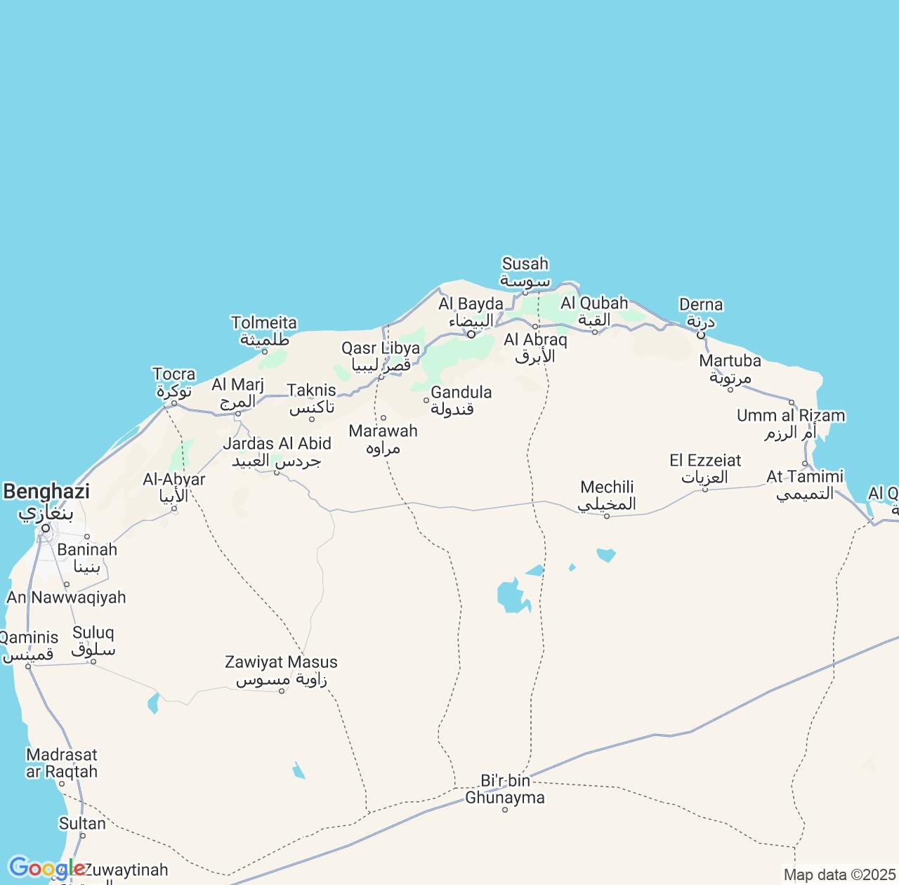 Map image for Intellectual Property Lawyers in Al Jabal al Akhḑar and Libya IP firms at coordinates  ; .