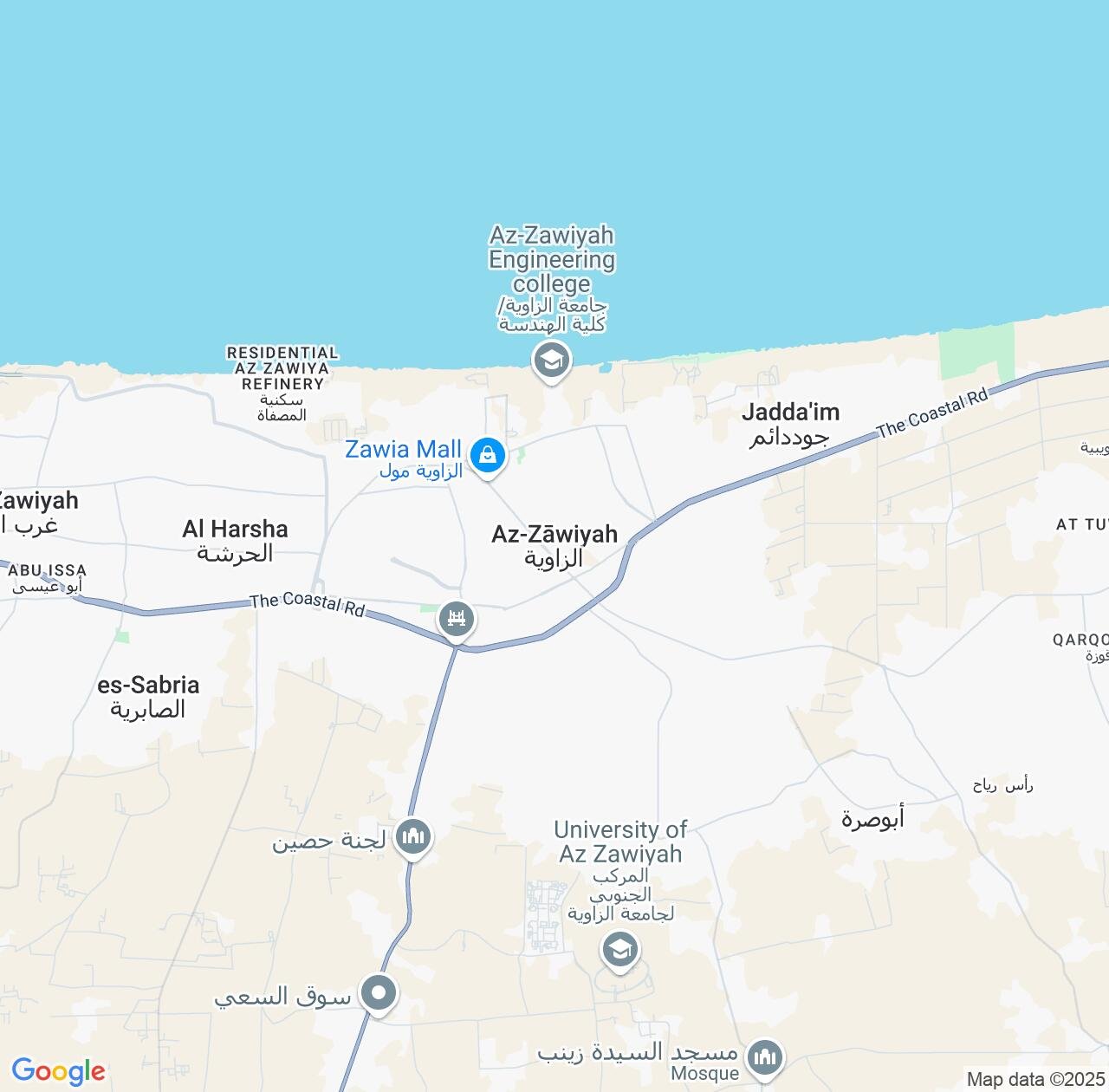 Map image for Intellectual Property Lawyers in Az Zāwiyah and Libya IP firms at coordinates  ; .