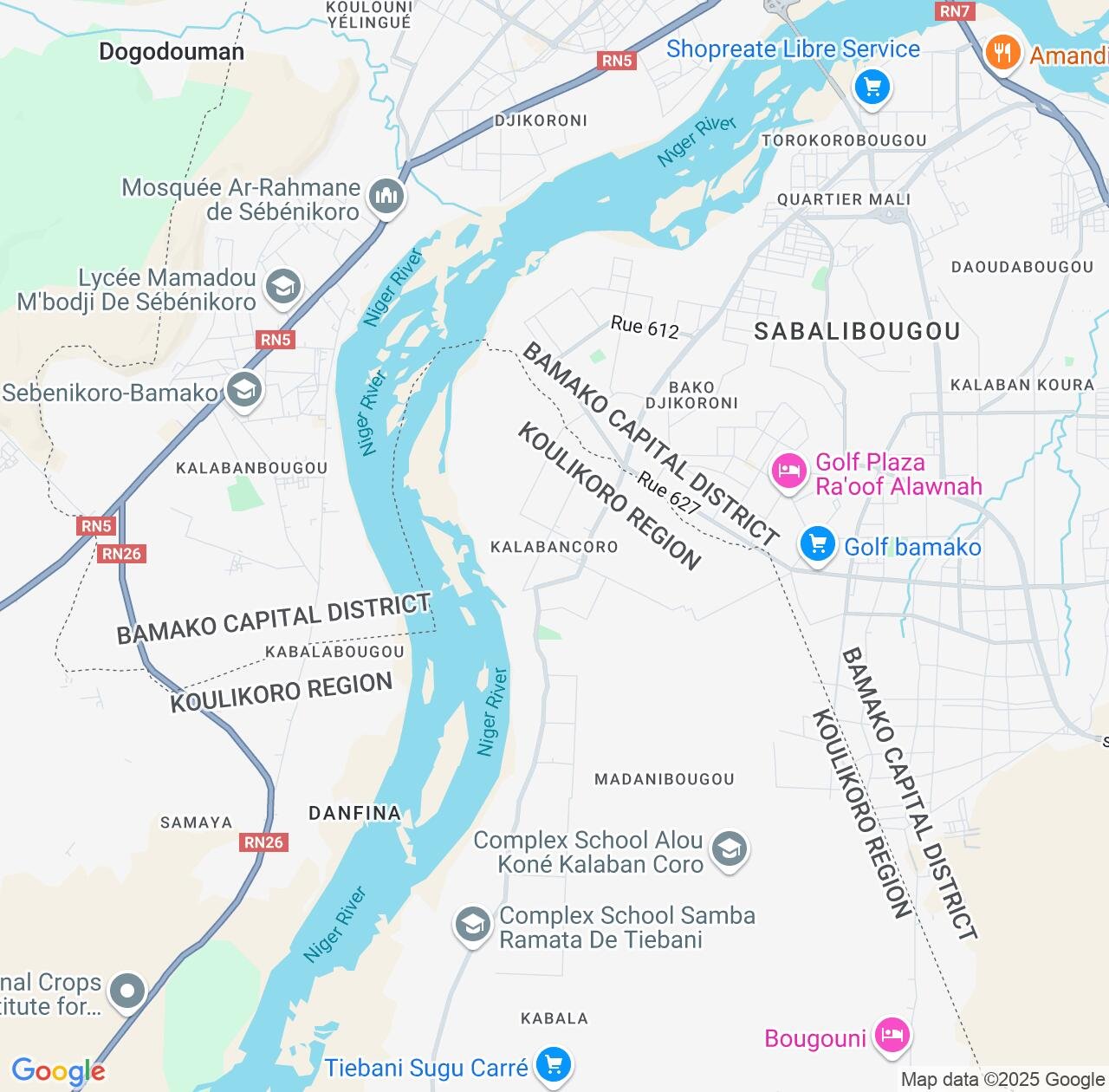 Map image for Intellectual Property Lawyers in Kalaban Koro and Koulikoro IP firms at coordinates  ; .