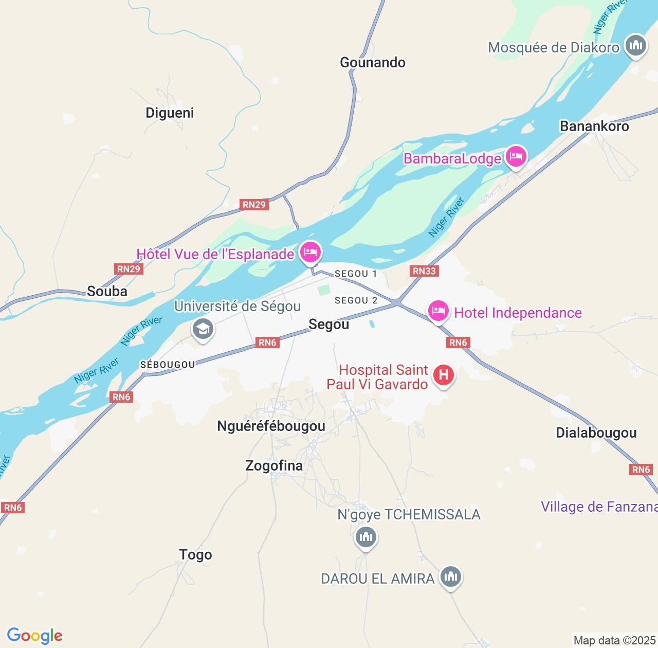Map image for Intellectual Property Lawyers in Ségou and Mali IP firms at coordinates  ; .