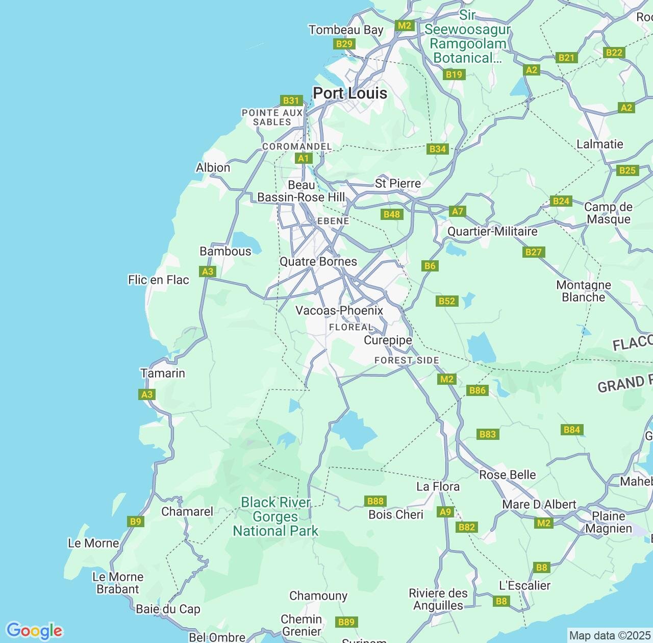 Map image for Intellectual Property Lawyers in Plaines Wilhems and Mauritius IP firms at coordinates  ; .