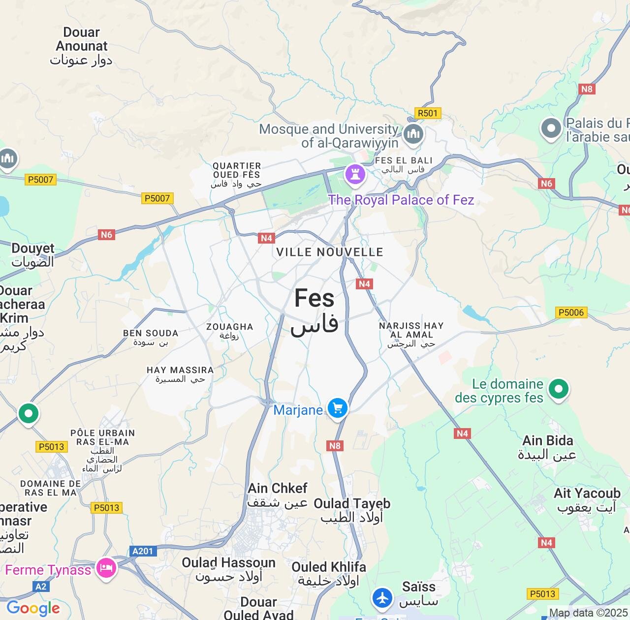 Map image for Intellectual Property Lawyers in Fes and Fès-Meknès IP firms at coordinates  ; .