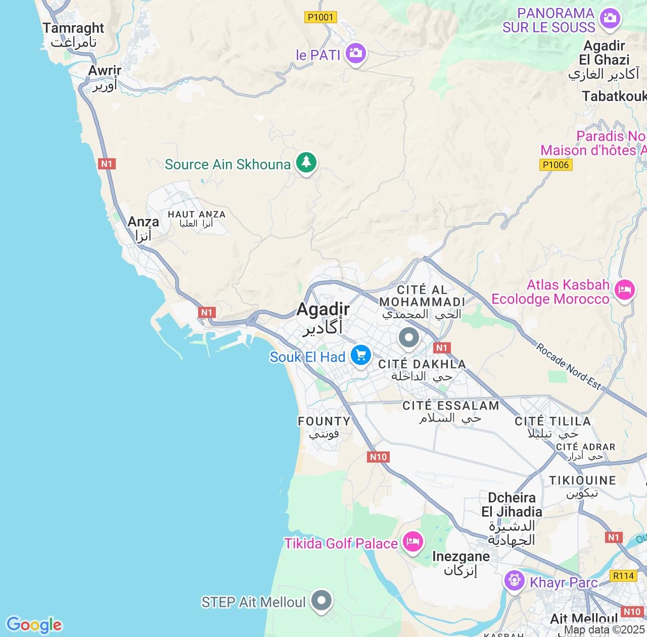 Map image for Intellectual Property Lawyers in Agadir and Souss-Massa IP firms at coordinates  ; .