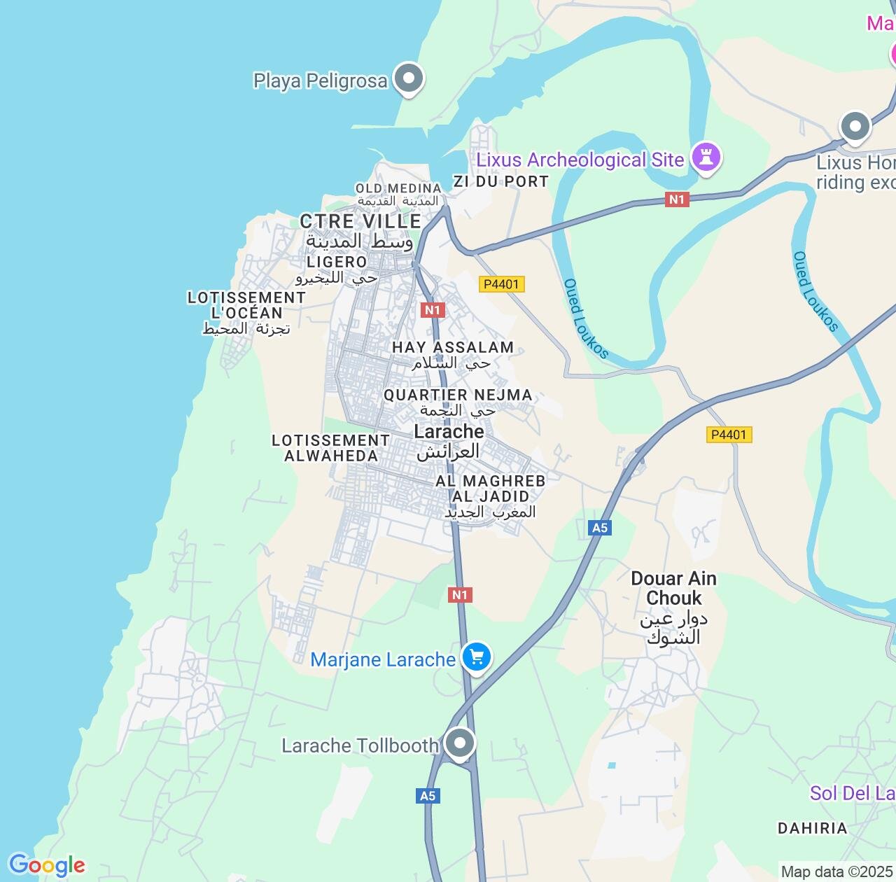 Map image for Intellectual Property Lawyers in Larache and Tanger-Tetouan-Al Hoceima IP firms at coordinates  ; .