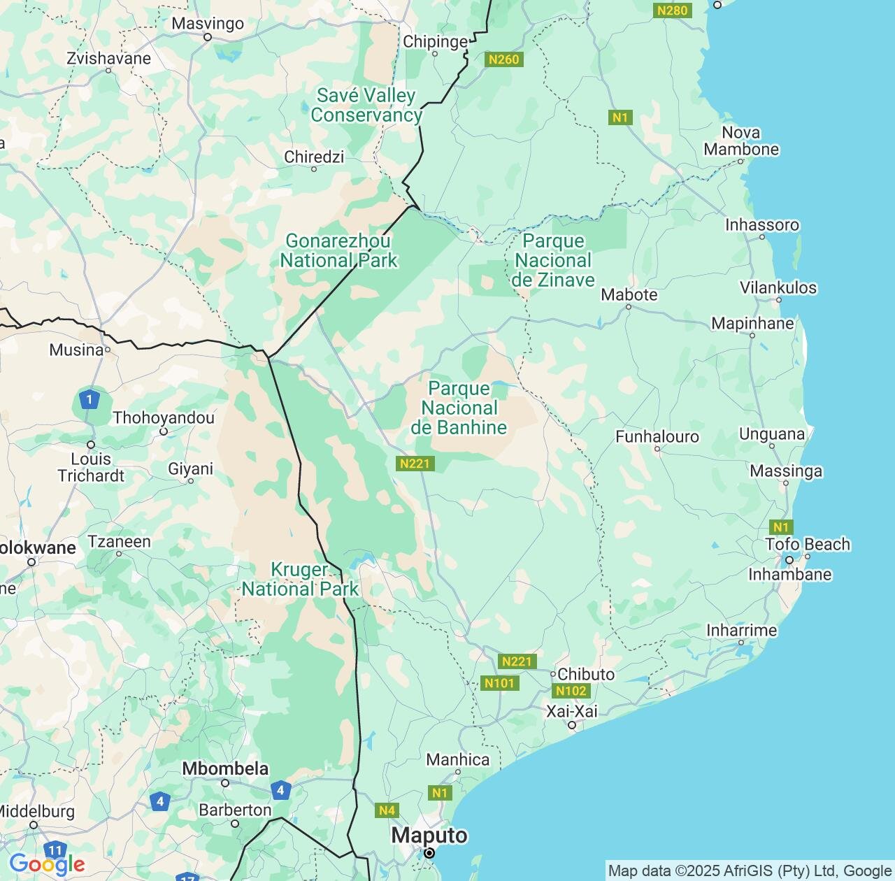 Map image for Intellectual Property Lawyers in Gaza Province and Mozambique IP firms at coordinates  ; .