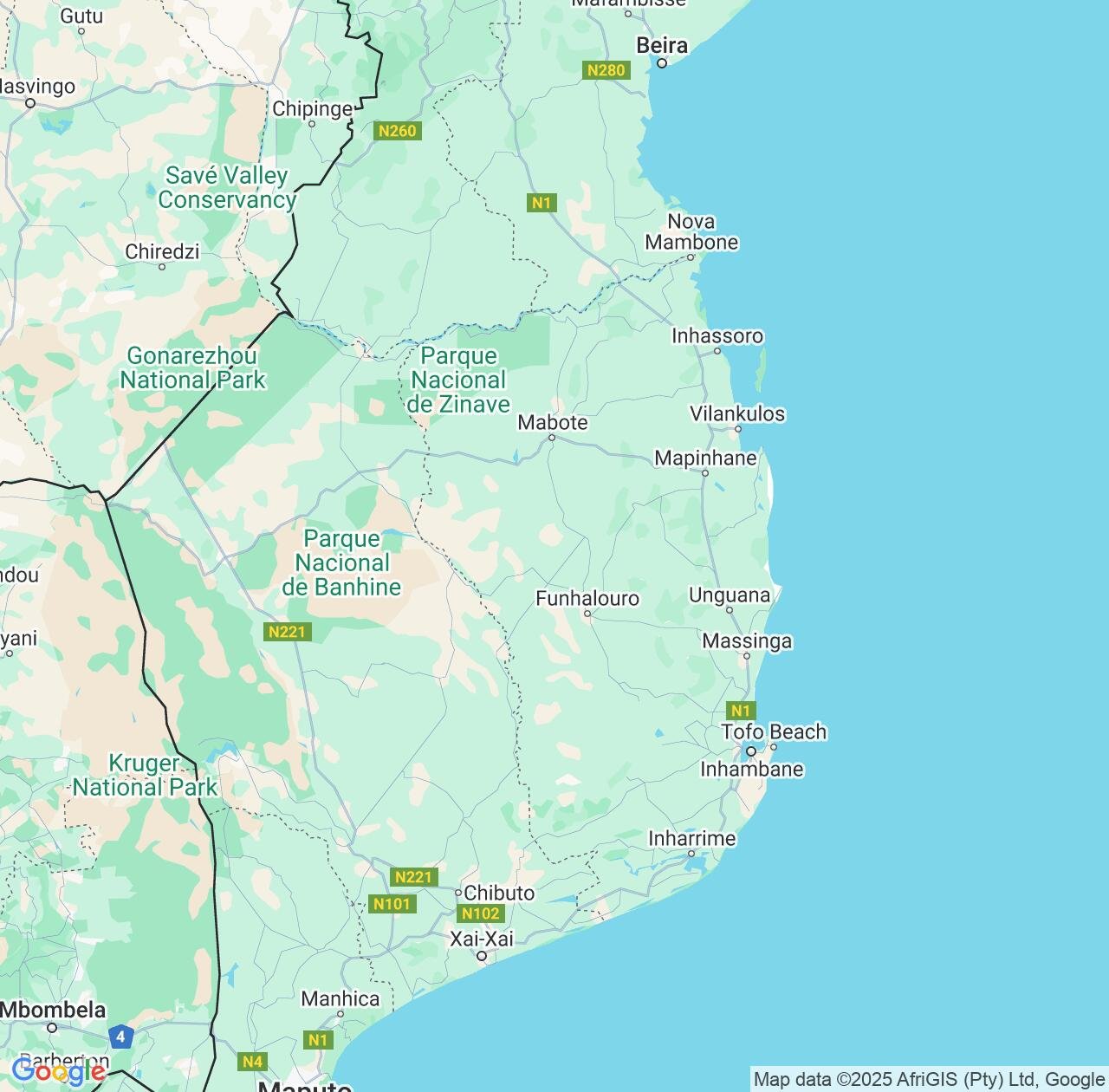 Map image for Intellectual Property Lawyers in Inhambane Province and Mozambique IP firms at coordinates  ; .