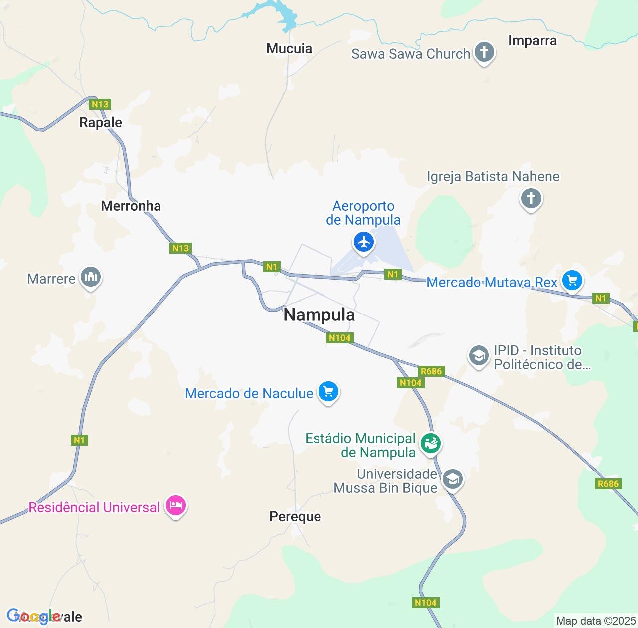Map image for Intellectual Property Lawyers in Nampula and Mozambique IP firms at coordinates  ; .