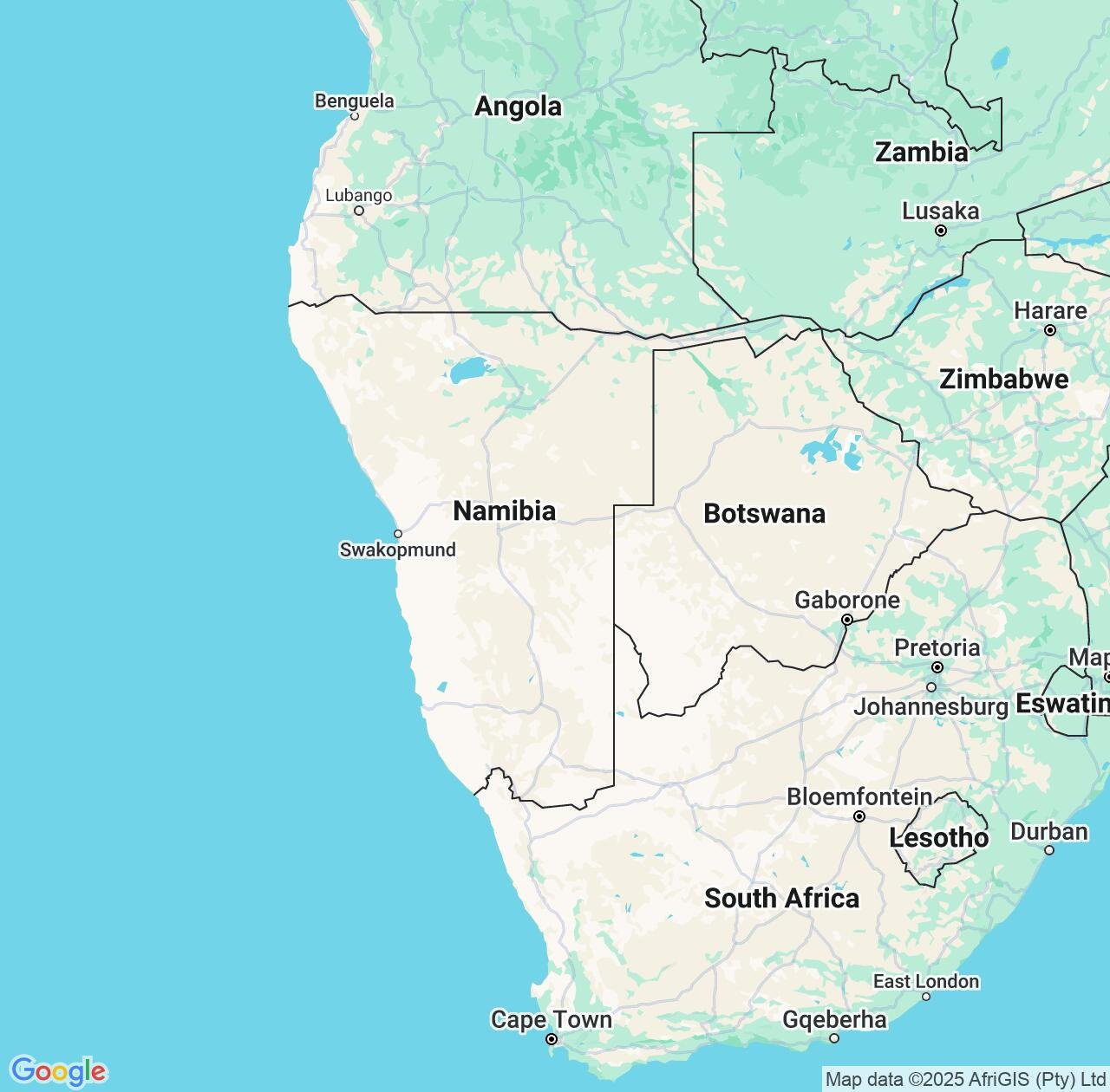Map image for Intellectual Property Lawyers in Namibia and Africa IP firms at coordinates  ; .