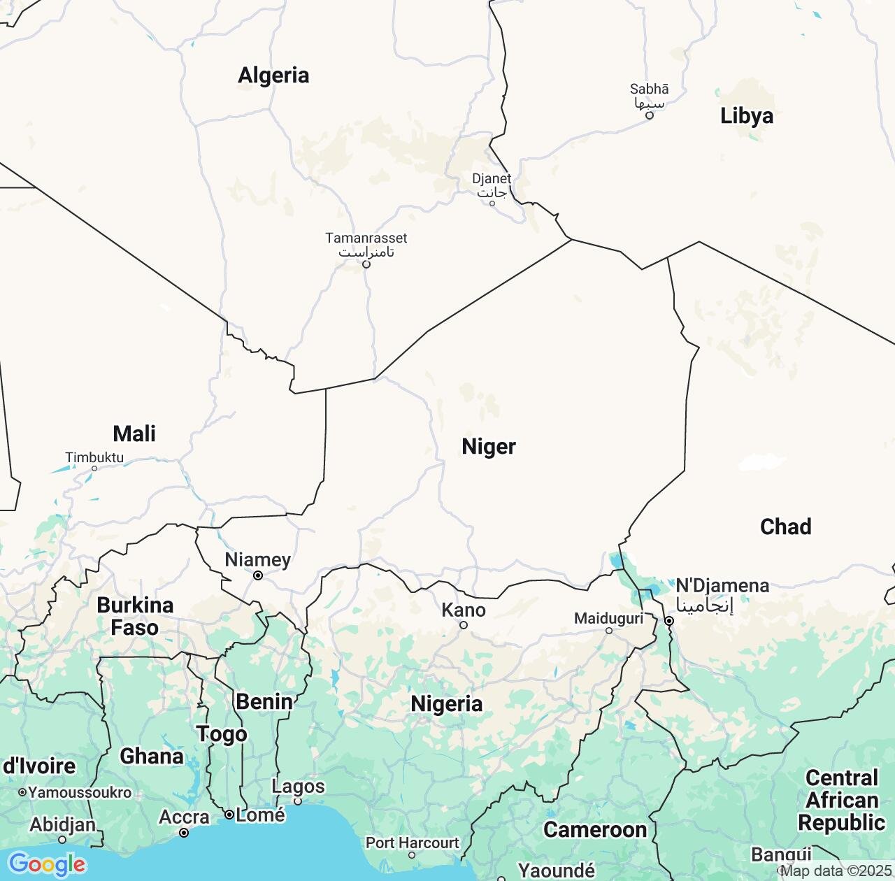 Map image for Intellectual Property Lawyers in Niger and Africa IP firms at coordinates  ; .