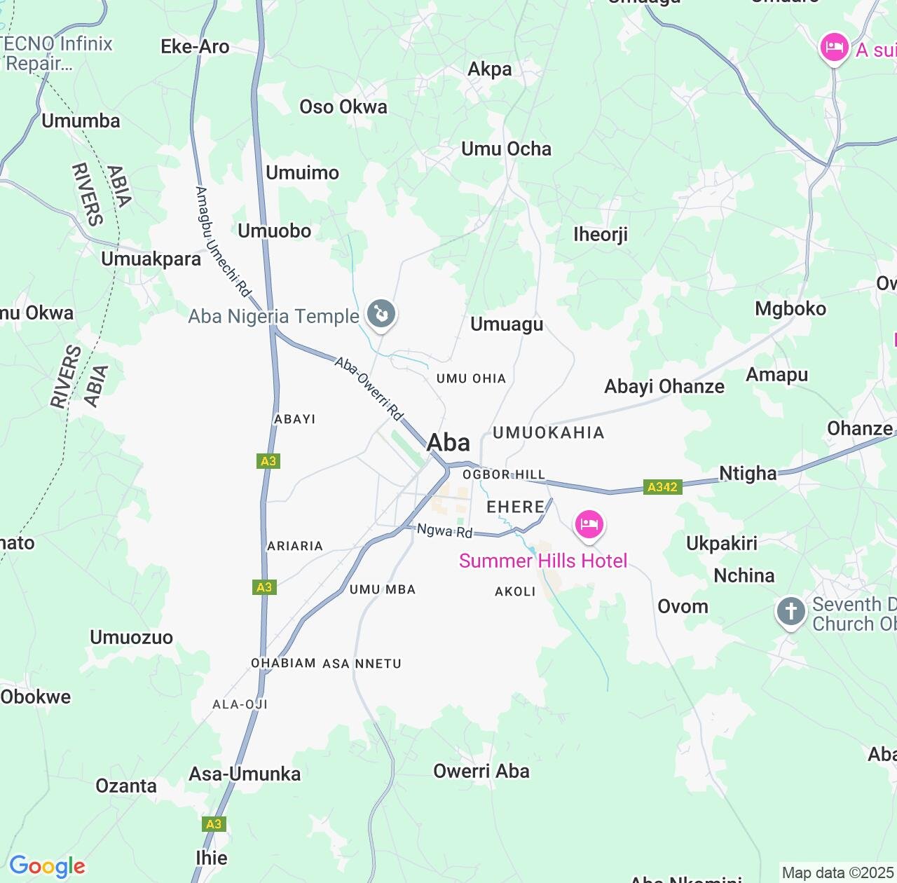Map image for Intellectual Property Lawyers in Aba and Abia State IP firms at coordinates  ; .
