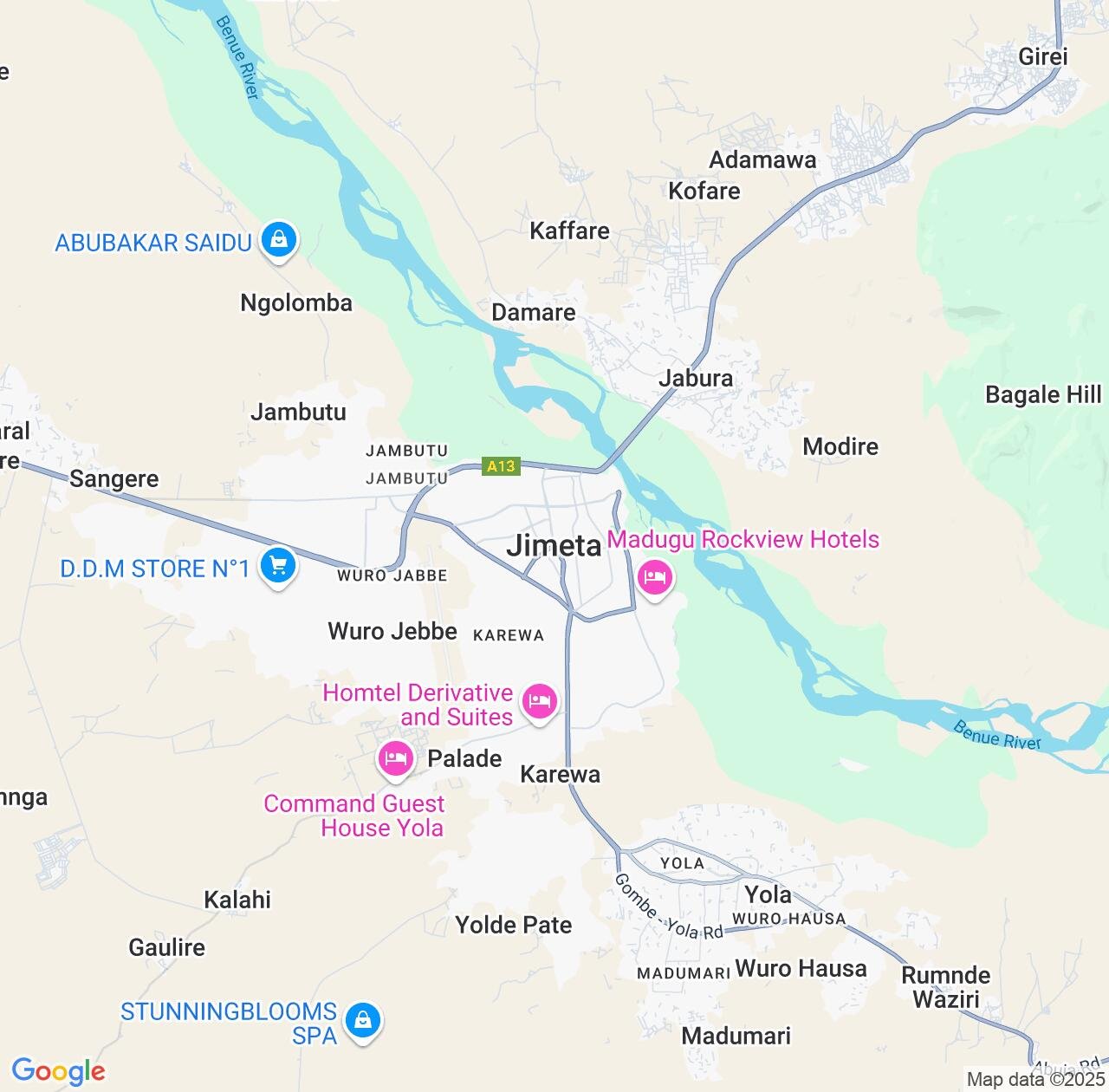 Map image for Intellectual Property Lawyers in Jimeta and Adamawa IP firms at coordinates  ; .