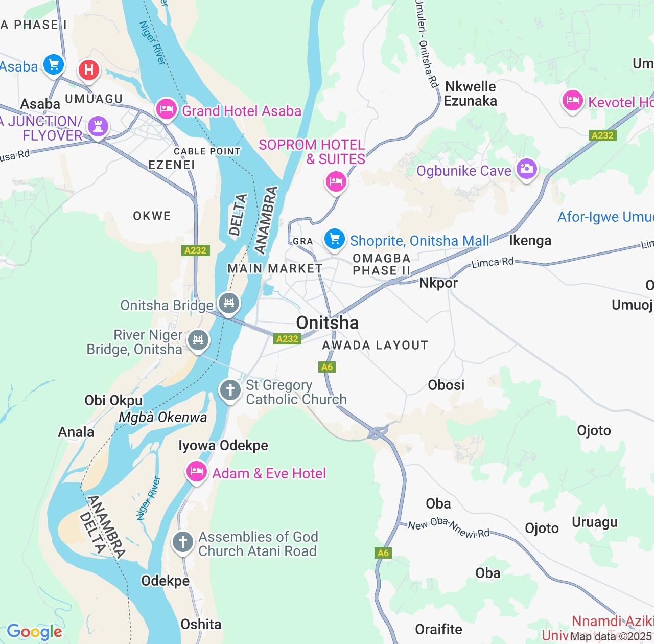 Map image for Intellectual Property Lawyers in Onitsha and Anambra IP firms at coordinates  ; .