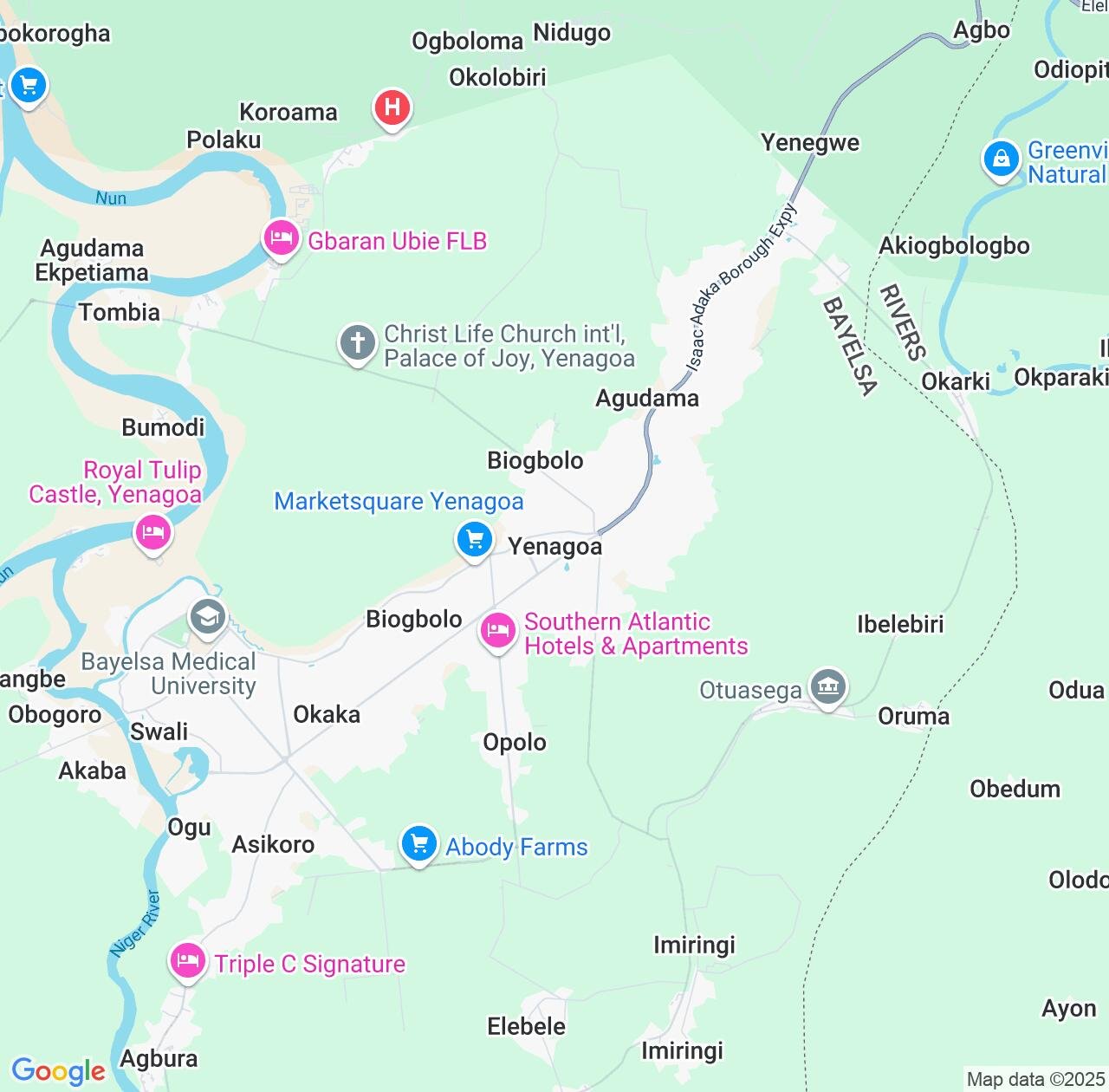 Map image for Intellectual Property Lawyers in Yenagoa and Bayelsa State IP firms at coordinates  ; .