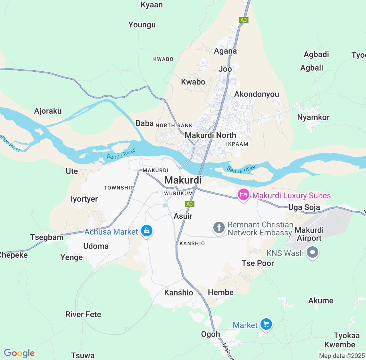 Map image for Intellectual Property Lawyers in Makurdi and Benue State IP firms at coordinates  ; .
