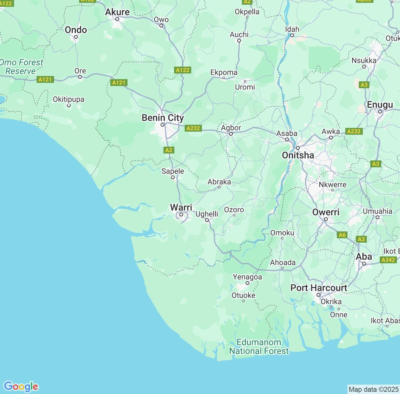 Map image for Intellectual Property Lawyers in Delta and Nigeria IP firms at coordinates  ; .