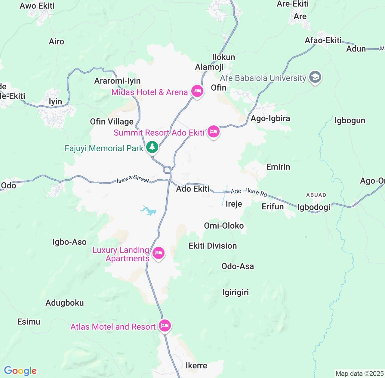 Map image for Intellectual Property Lawyers in Ado-Ekiti and Ekiti State IP firms at coordinates  ; .