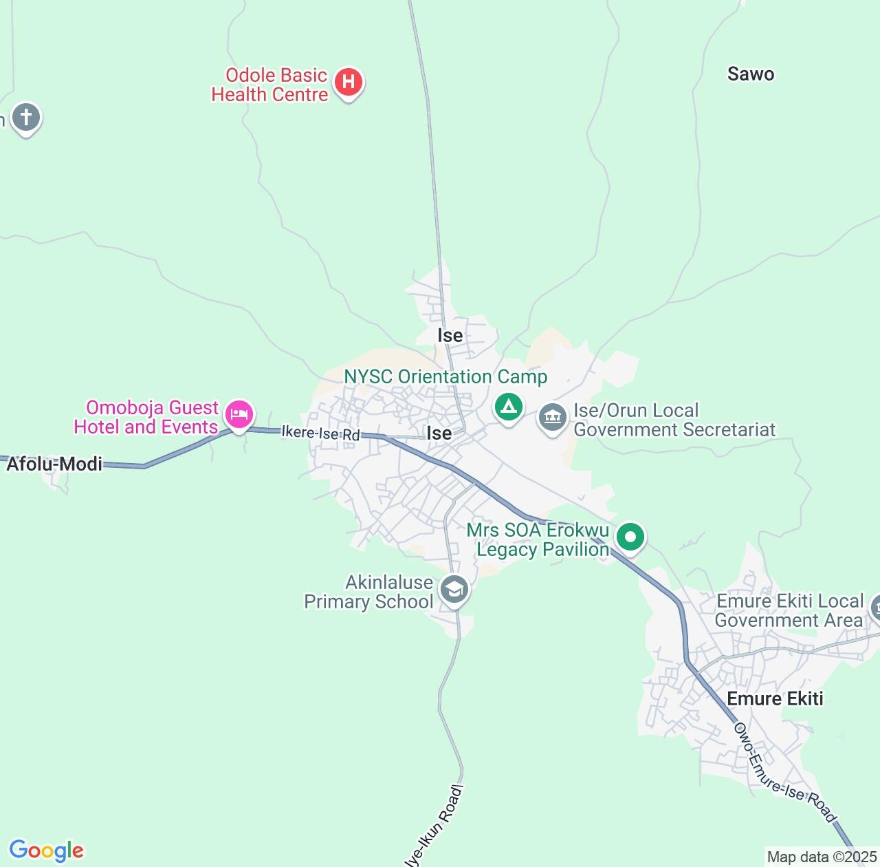 Map image for Intellectual Property Lawyers in Ise-Ekiti and Ekiti State IP firms at coordinates  ; .