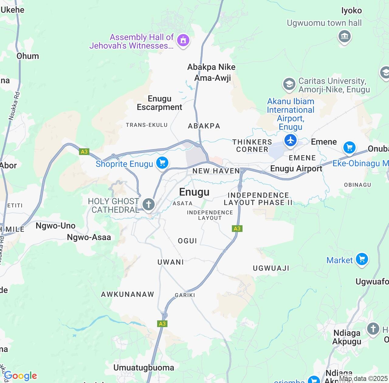Map image for Intellectual Property Lawyers in Enugu and Enugu State IP firms at coordinates  ; .