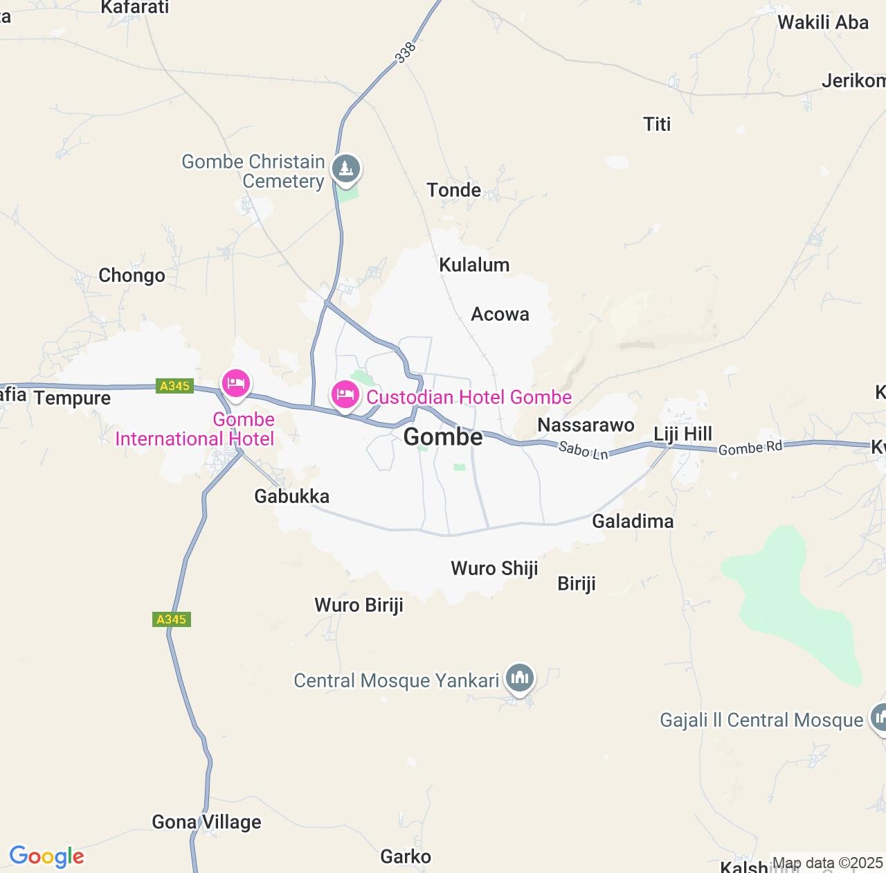 Map image for Intellectual Property Lawyers in Gombe and Gombe State IP firms at coordinates  ; .