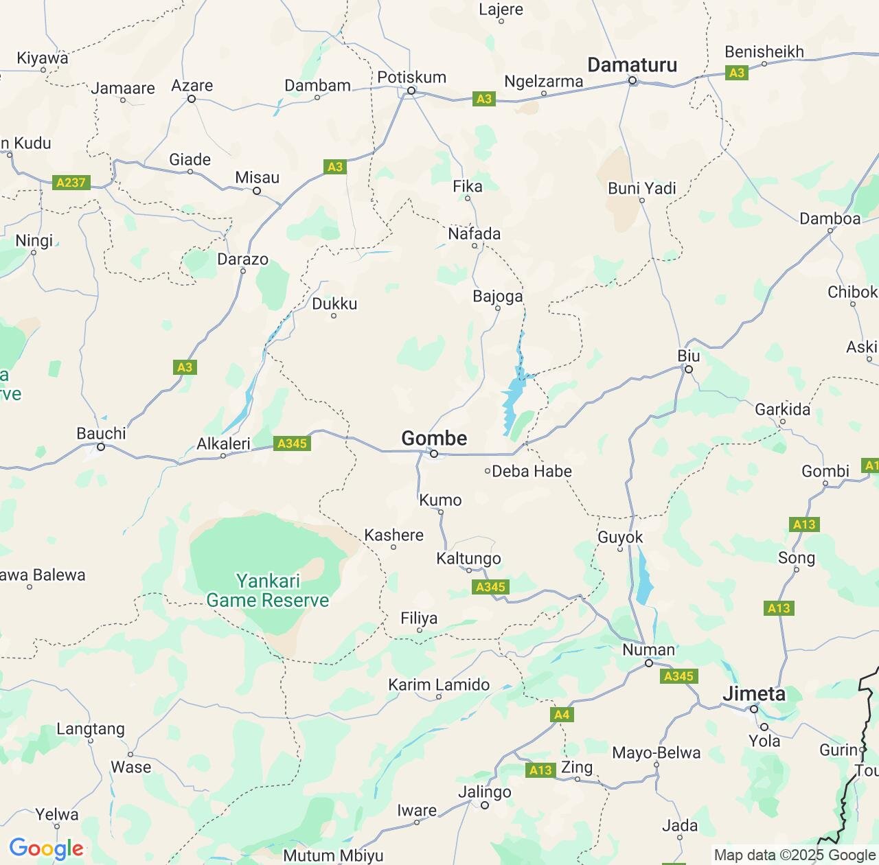 Map image for Intellectual Property Lawyers in Gombe State and Nigeria IP firms at coordinates  ; .