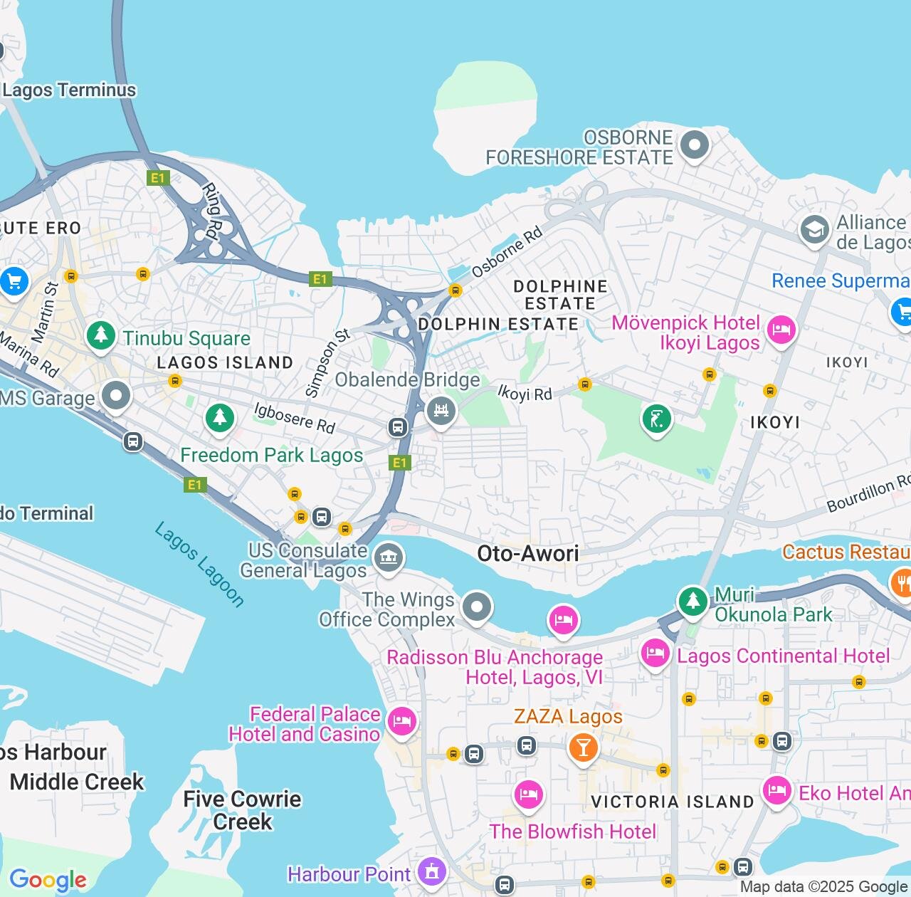 Map image for Intellectual Property Lawyers in Obalende and Lagos IP firms at coordinates  ; .