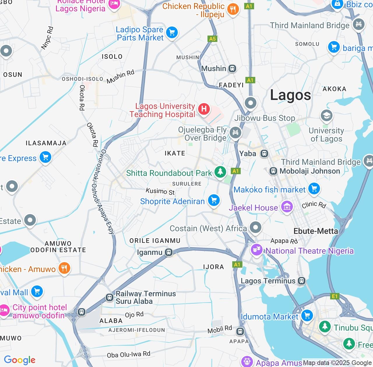 Map image for Intellectual Property Lawyers in Surulere and Lagos IP firms at coordinates  ; .