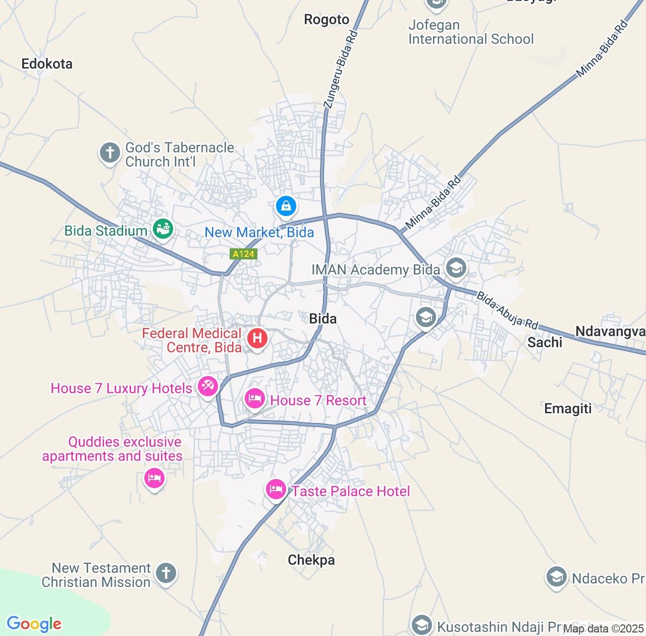 Map image for Intellectual Property Lawyers in Bida and Niger State IP firms at coordinates  ; .